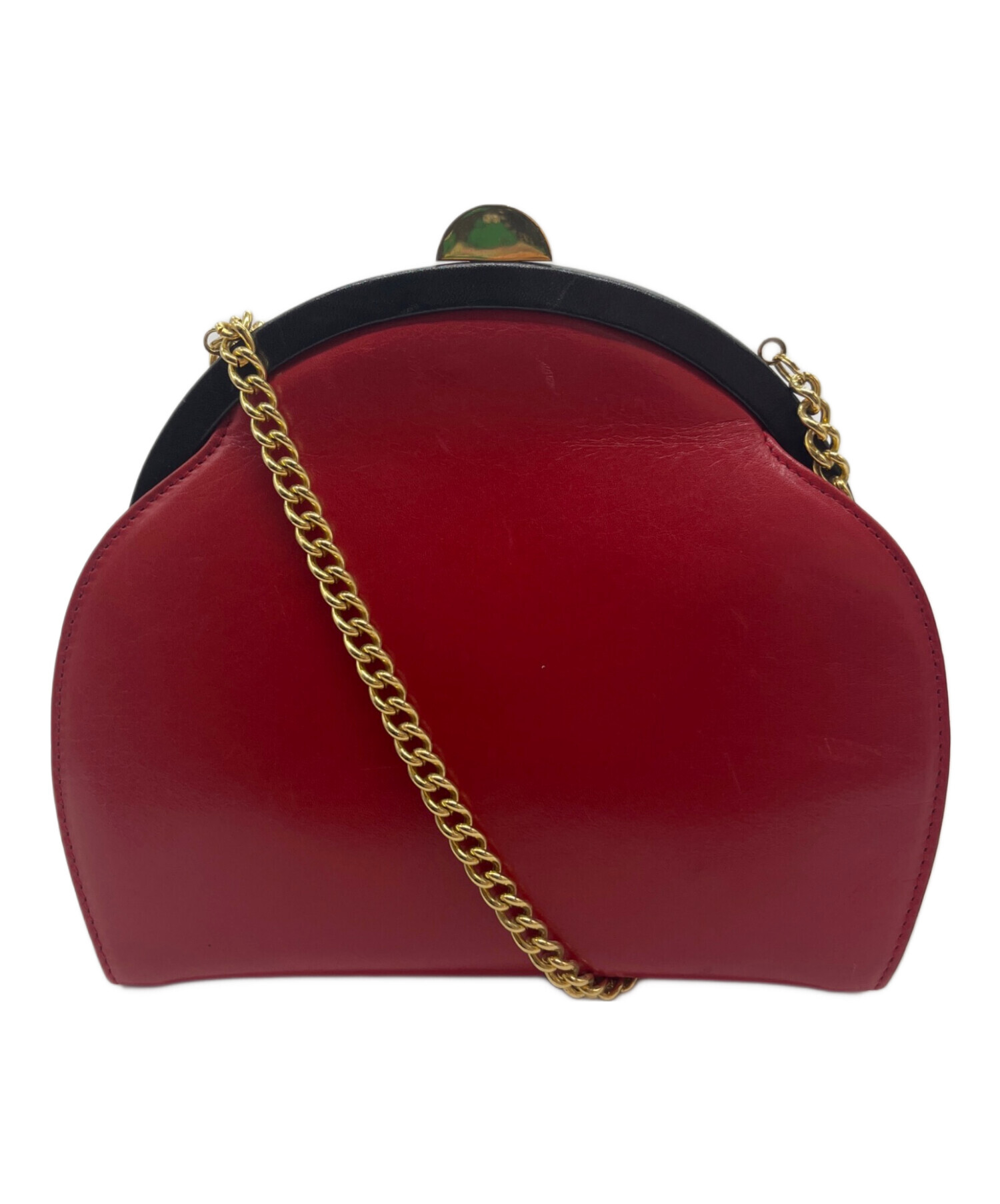 サルヴァトーレフェラガモ チェーンショルダーバッグ レザー 赤 ゴールド金具 中古・古着通販】Salvatore Ferragamo (サルヴァトーレ フェラガモ