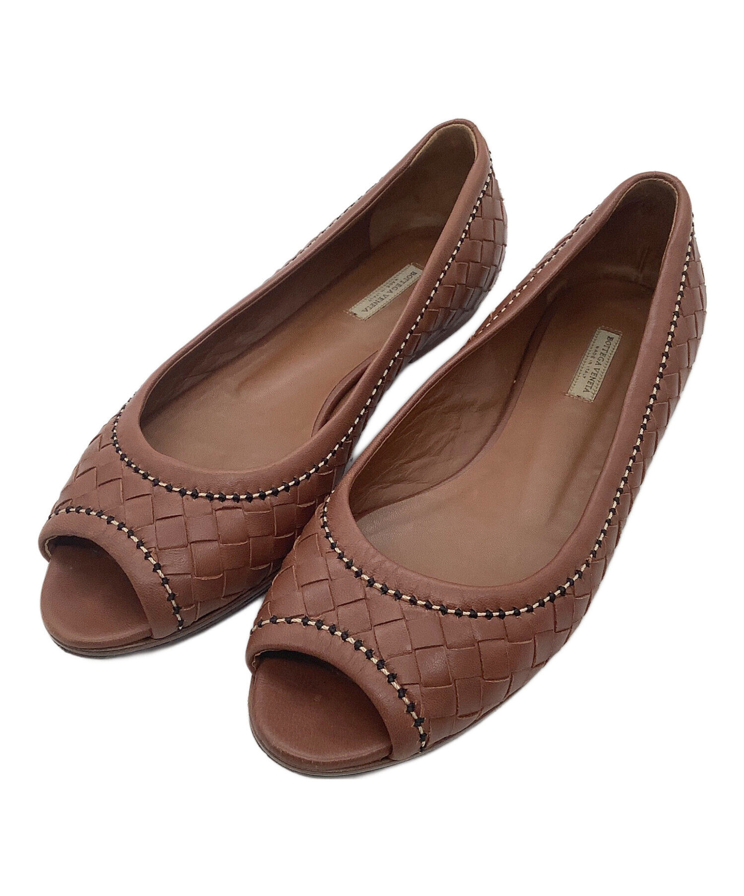 中古・古着通販】BOTTEGA VENETA (ボッテガベネタ) パンプス ブラウン 