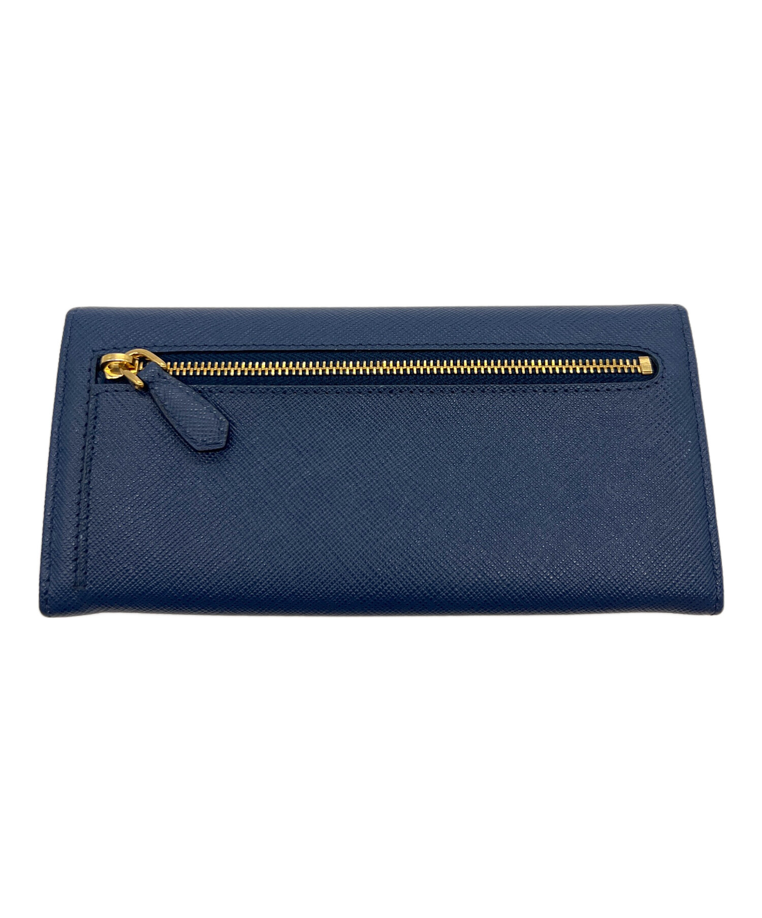 中古・古着通販】PRADA (プラダ) 長財布/サフィアーノ ネイビー 
