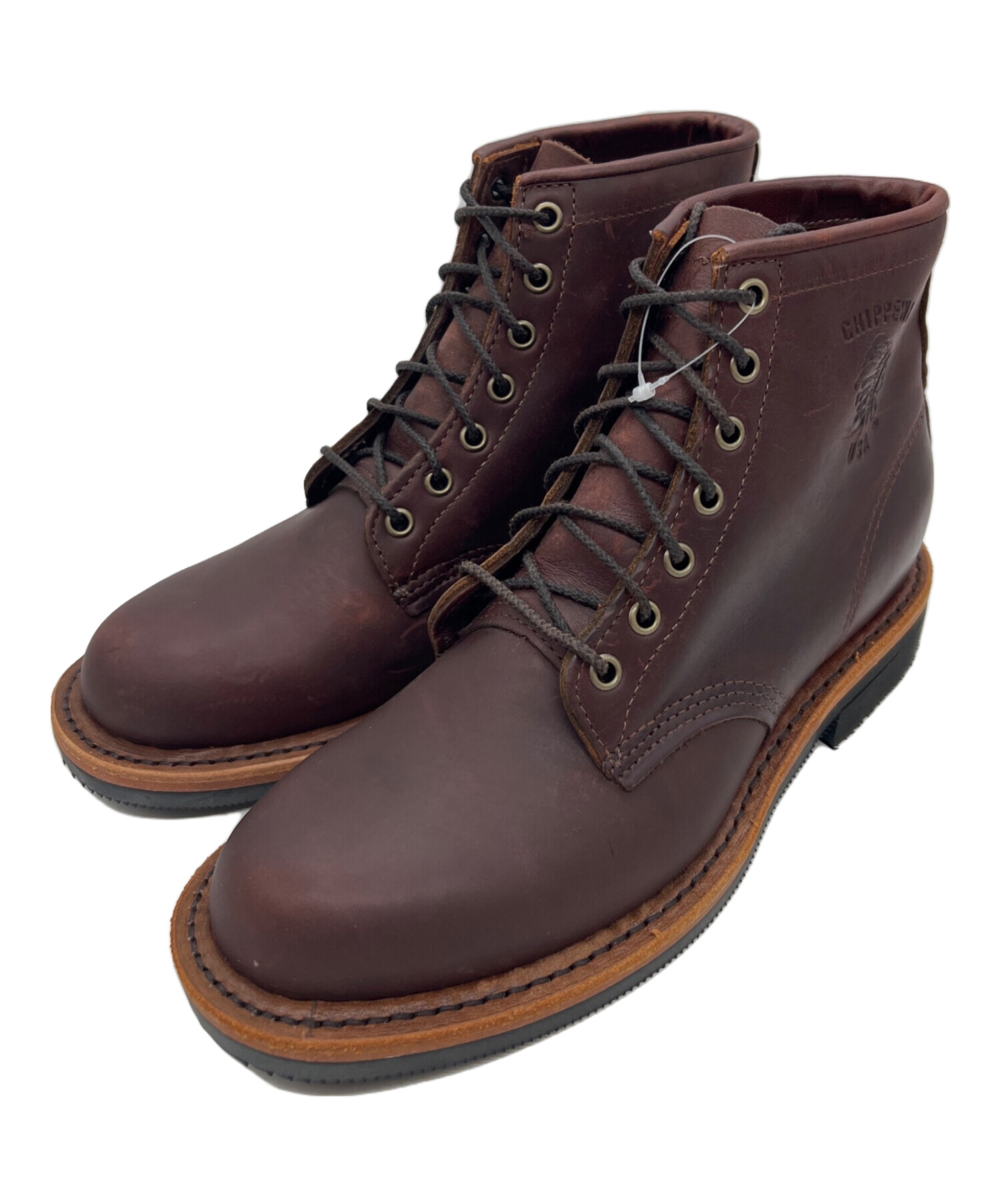 中古・古着通販】CHIPPEWA (チペワ) ワークブーツ ダークブラウン 