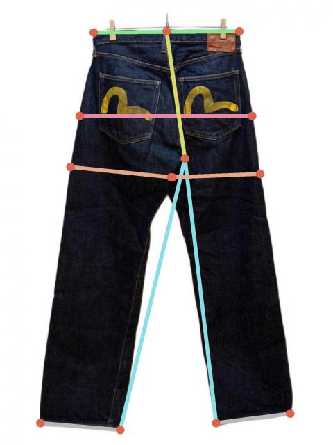 中古・古着通販】EVISU (エヴィス) デニムパンツ インディゴ サイズ