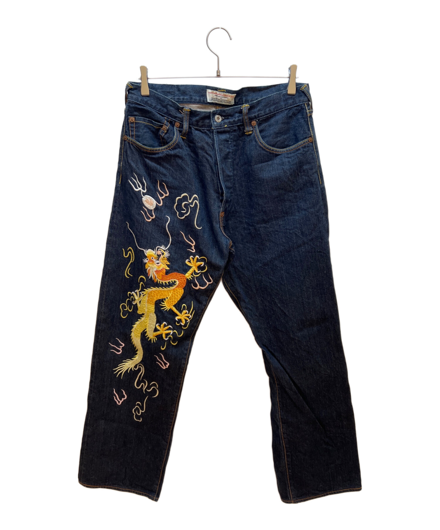 中古・古着通販】EVISU (エヴィス) 龍虎刺繍デニムパンツ インディゴ