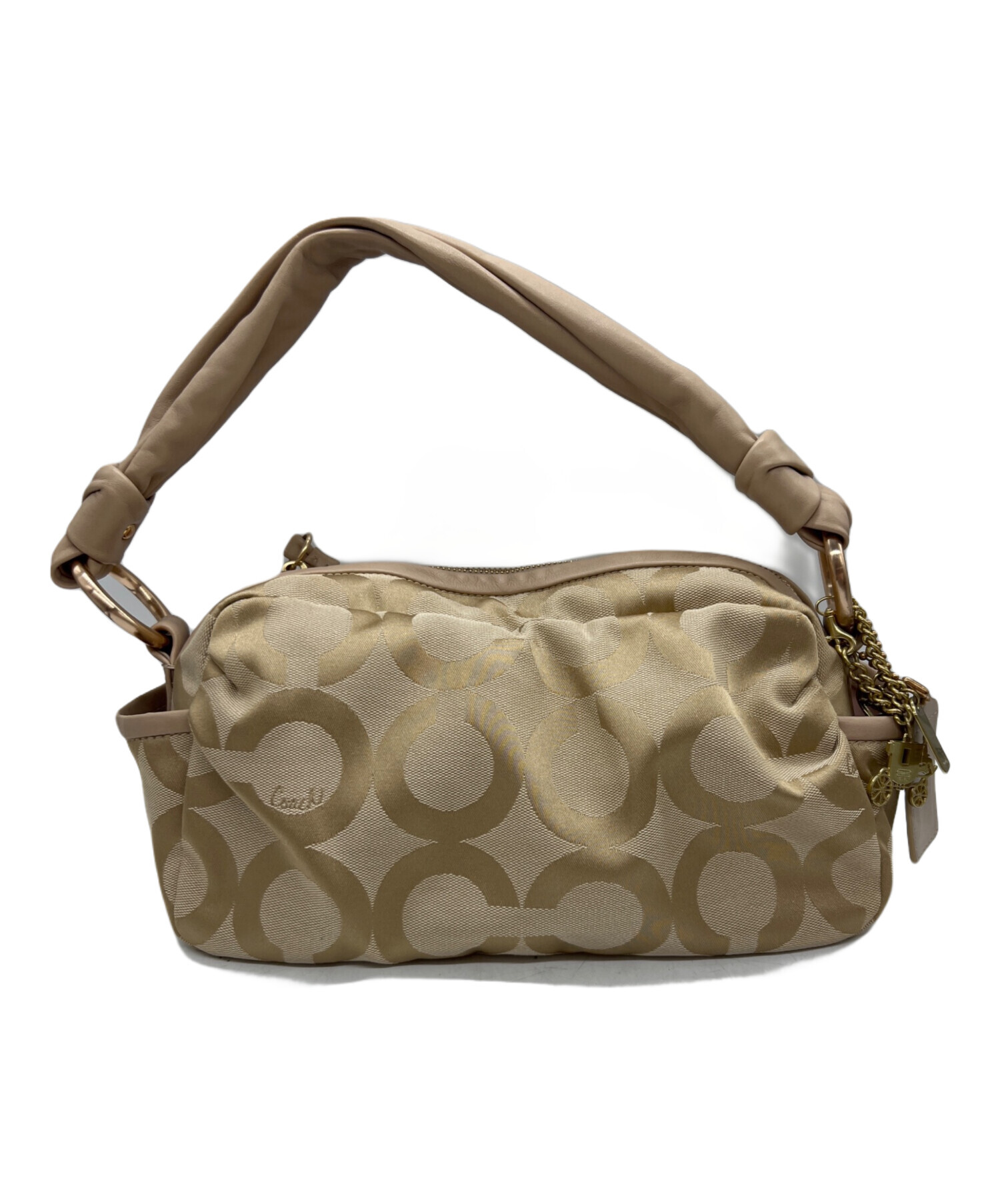 中古・古着通販】COACH (コーチ) ワンハンドルバッグ ベージュ