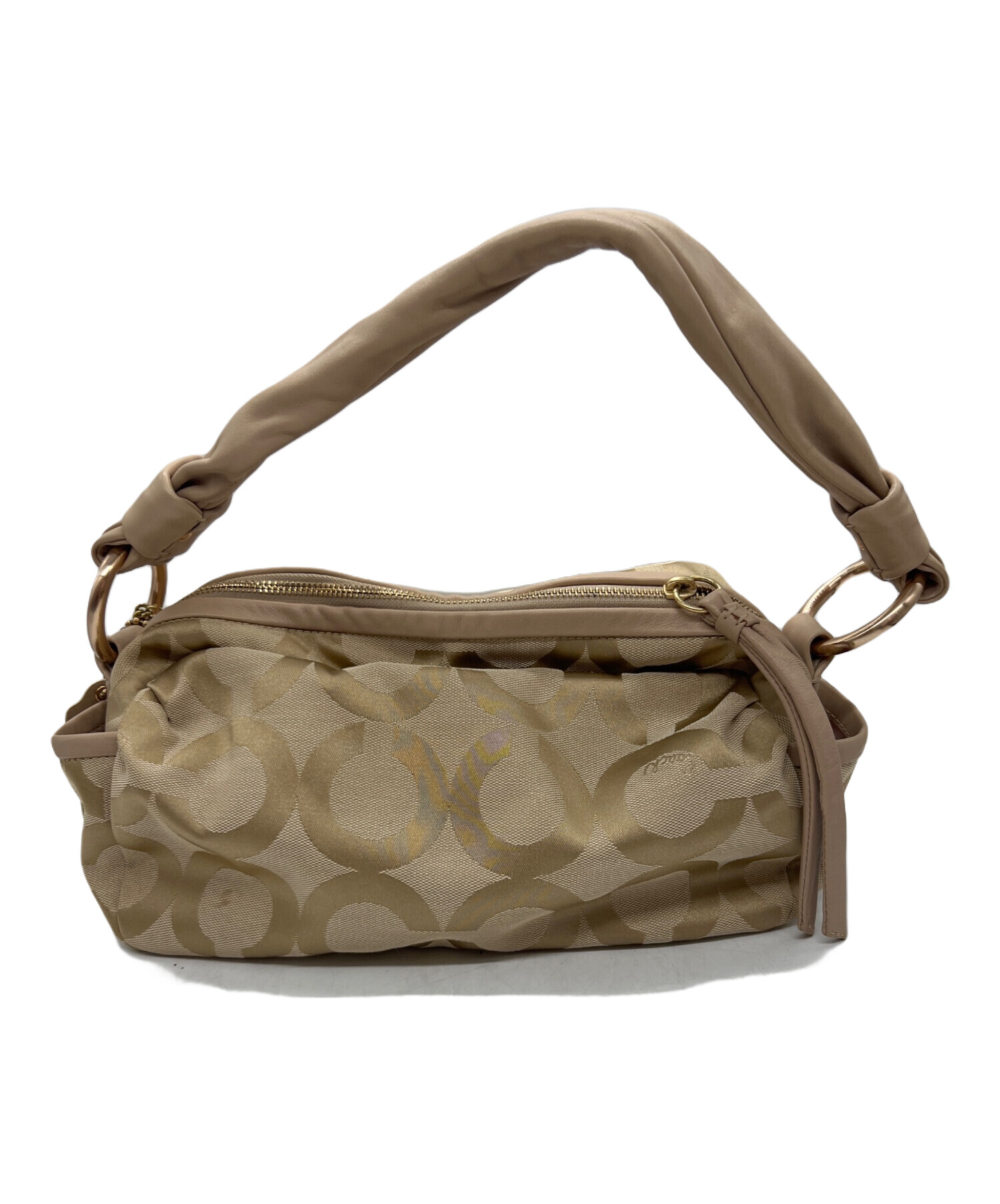 中古・古着通販】COACH (コーチ) ワンハンドルバッグ ベージュ