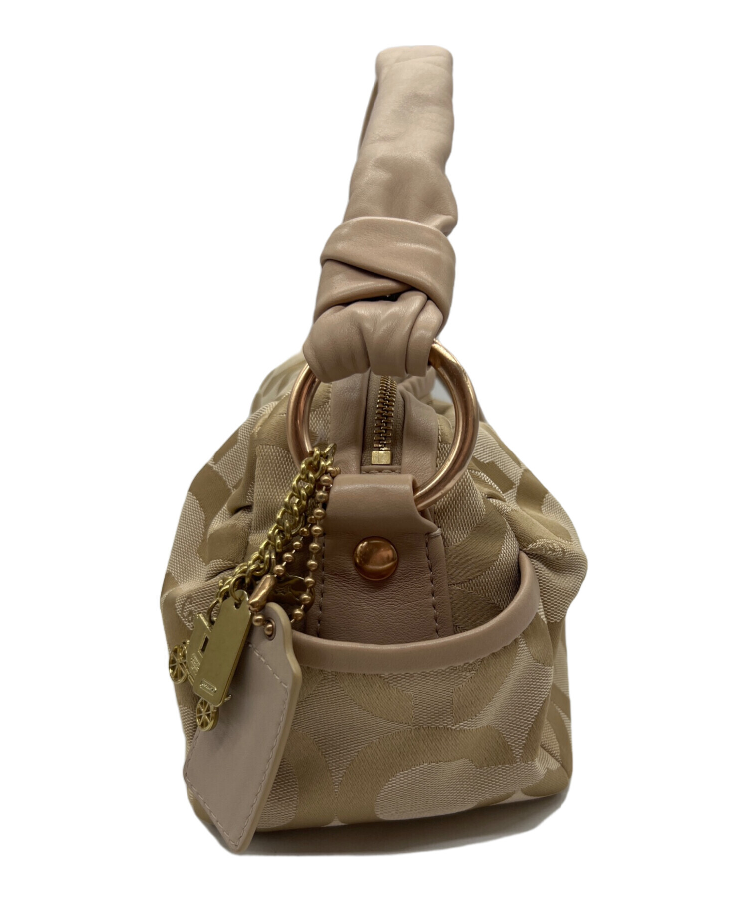 中古・古着通販】COACH (コーチ) ワンハンドルバッグ ベージュ 
