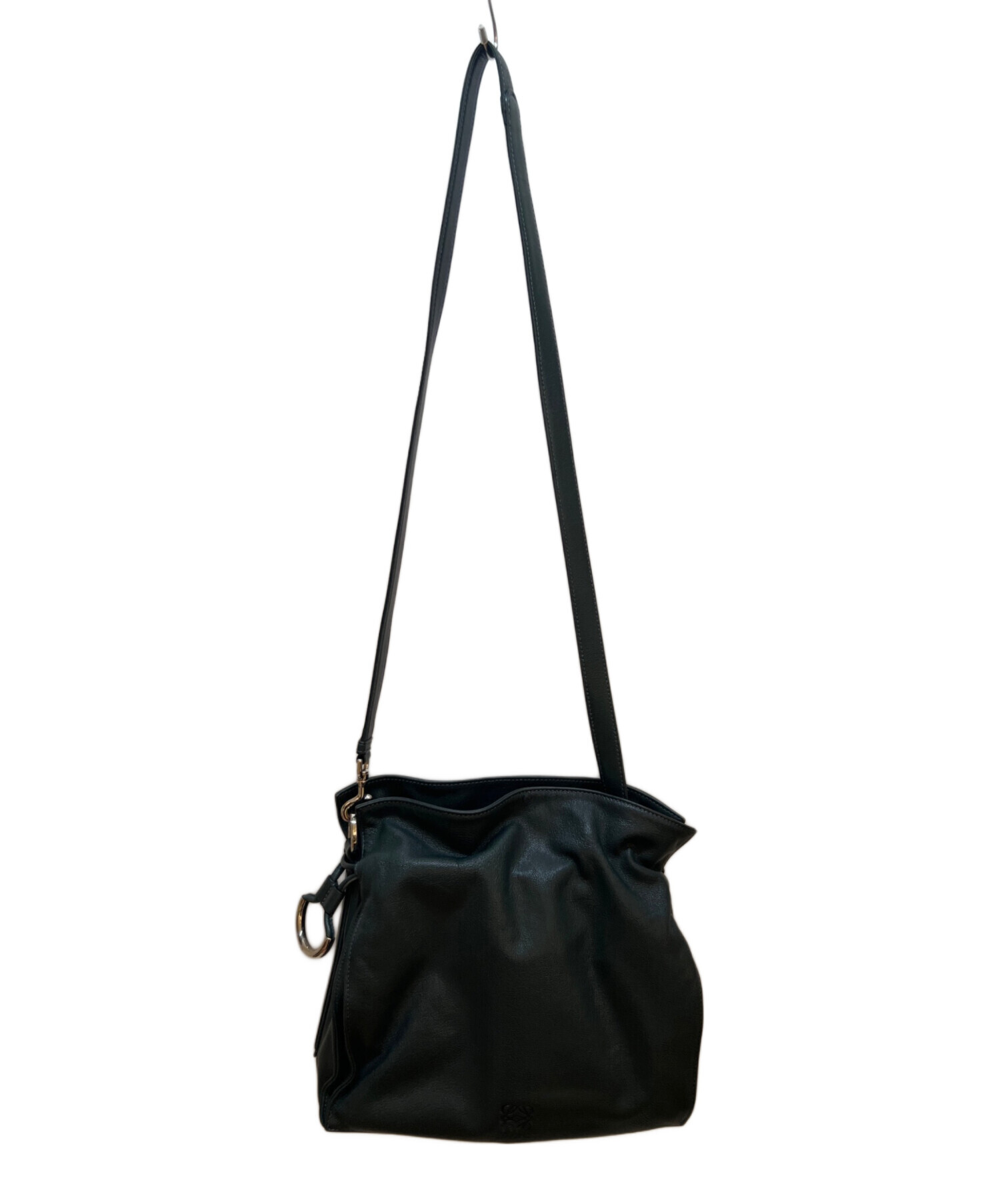 LOEWE ブラックショルダーバッグ LOEWE - ロエベ ショルダーバッグ ガセット フラップ アナグラム