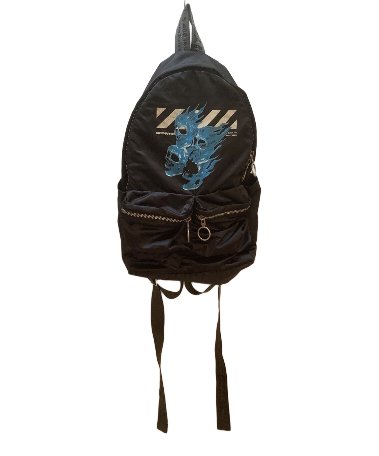 中古・古着通販】OFFWHITE (オフホワイト) リュック ブラック×ブルー 