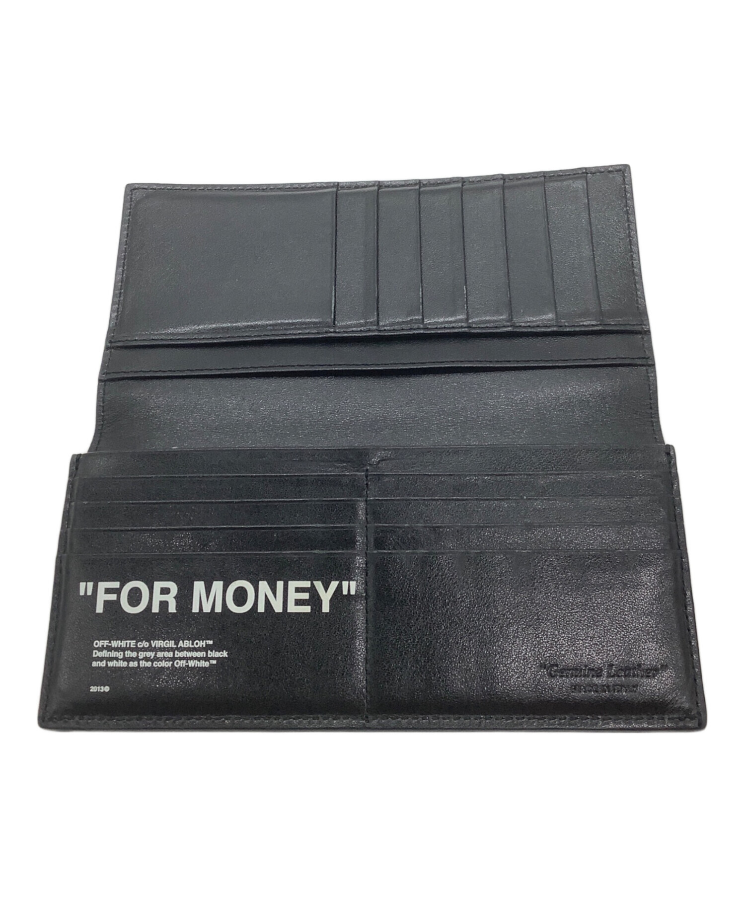 中古・古着通販】OFFWHITE (オフホワイト) 長財布 ブラック｜ブランド 