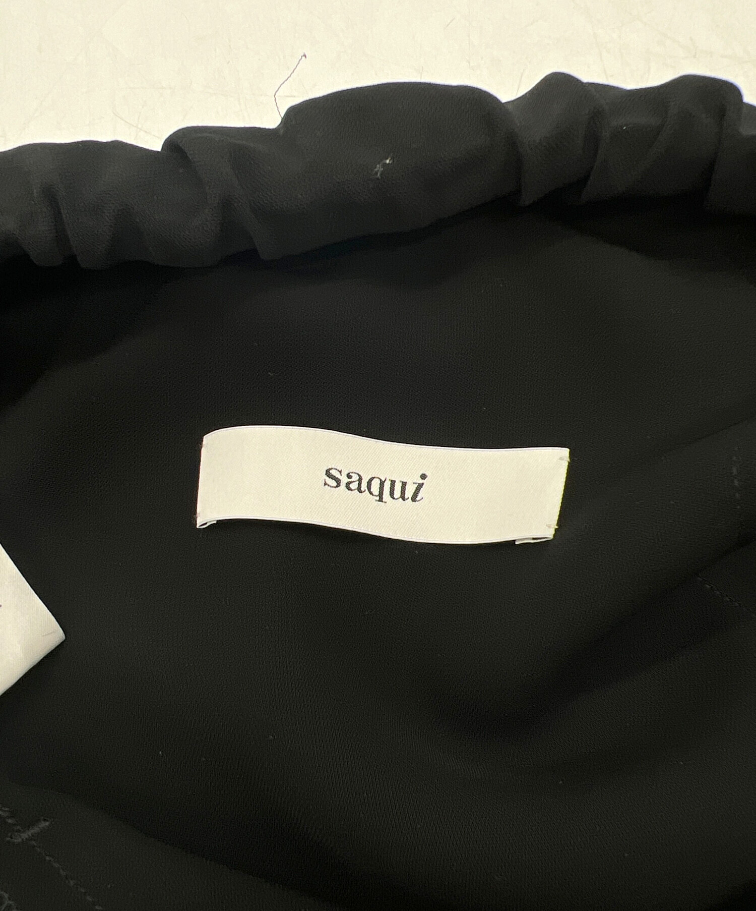 中古・古着通販】saqui (サキ) リボンパンツ ブラック サイズ:M