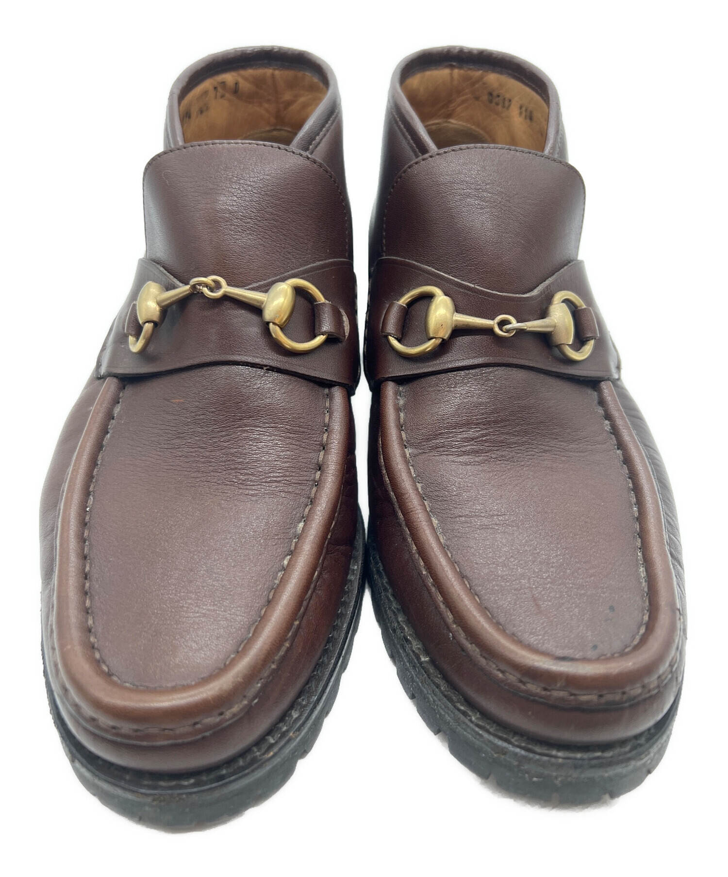 中古・古着通販】GUCCI (グッチ) ハイカットローファー ブラウン