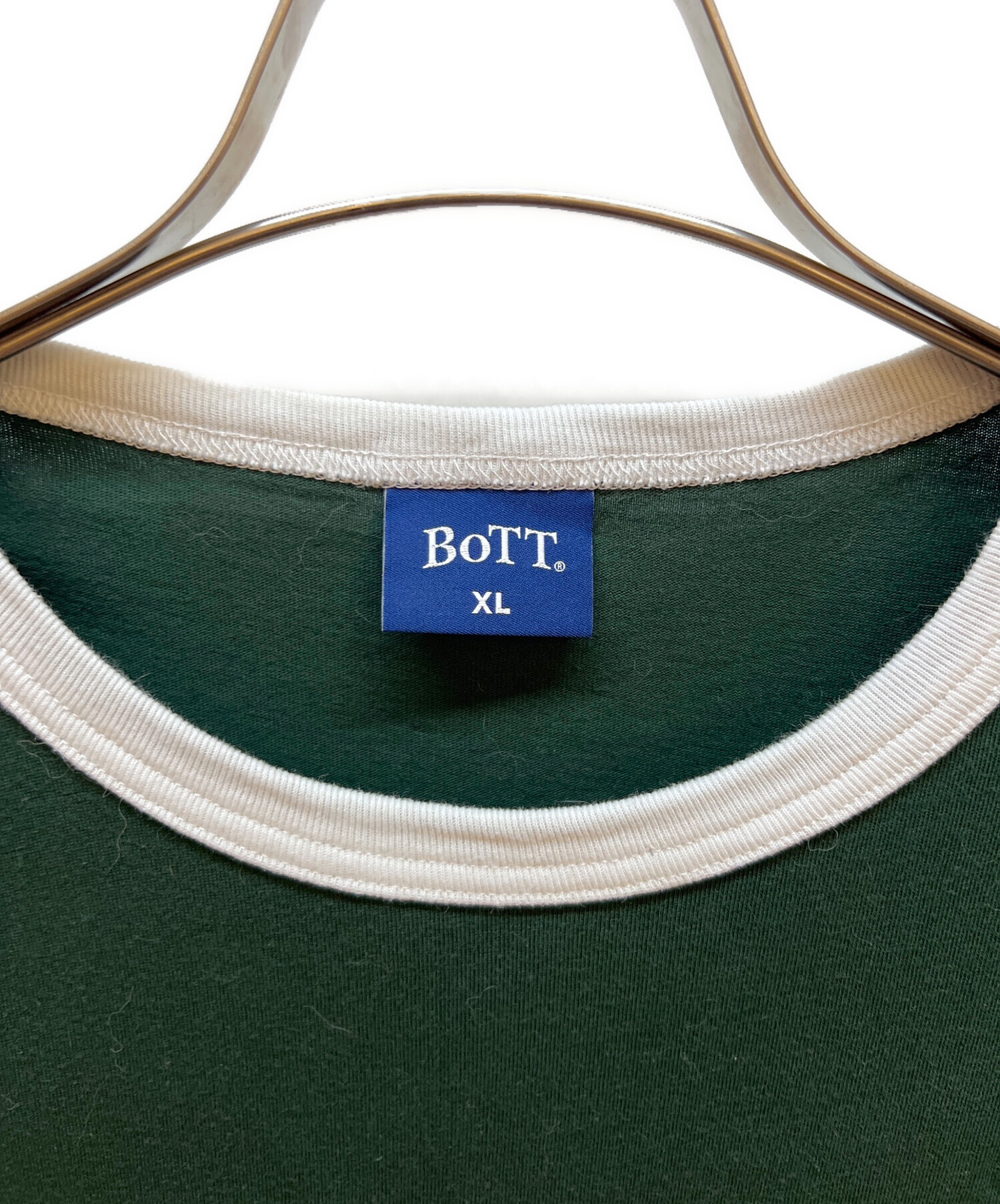 中古・古着通販】BoTT (ボット) プリントTシャツ グリーン×ホワイト 