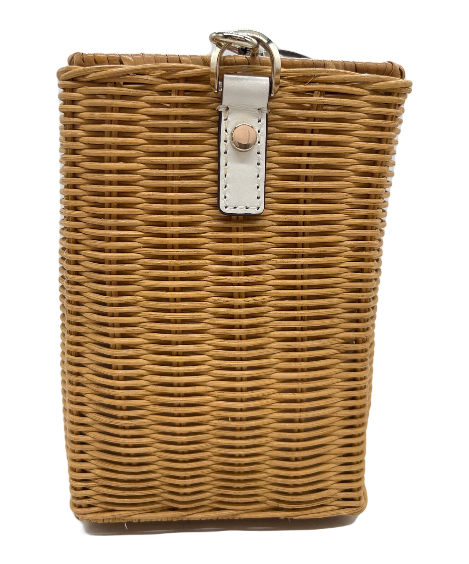 美品 kate spade カタツムリ ウィッカー かごバッグ ショルダー 廃盤 中古・古着通販】Kate Spade (ケイトスペード) 2WAYショルダーカゴ