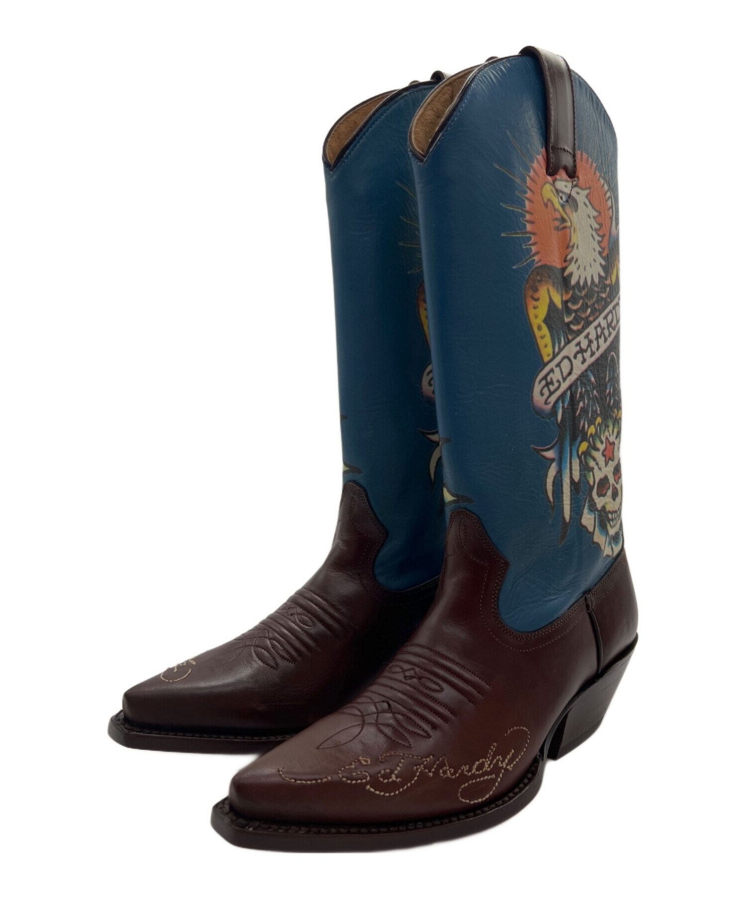 中古・古着通販】Ed Hardy (エド ハーディー) ウェスタンブーツ ブルー