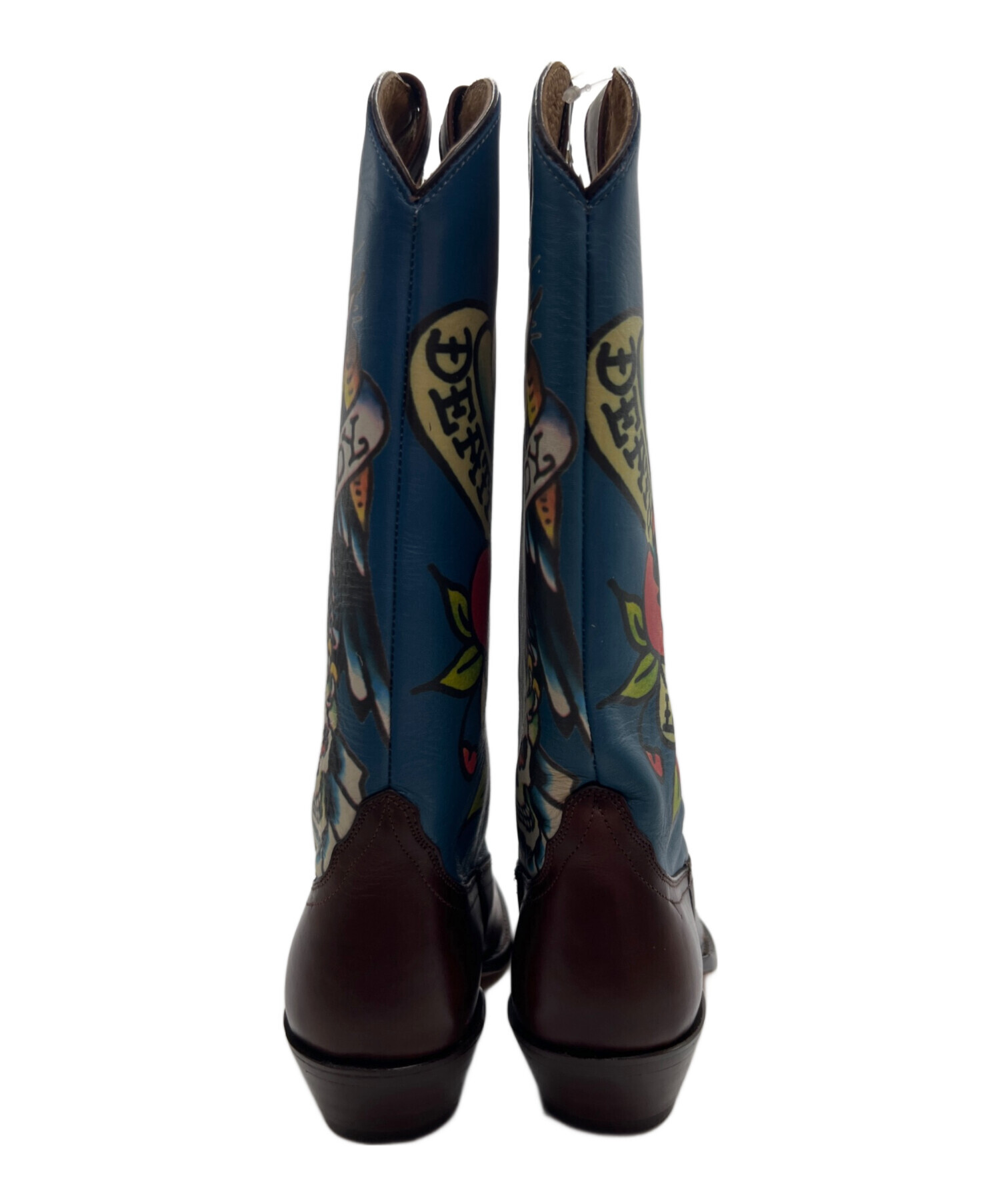 中古・古着通販】Ed Hardy (エド ハーディー) ウェスタンブーツ ブルー