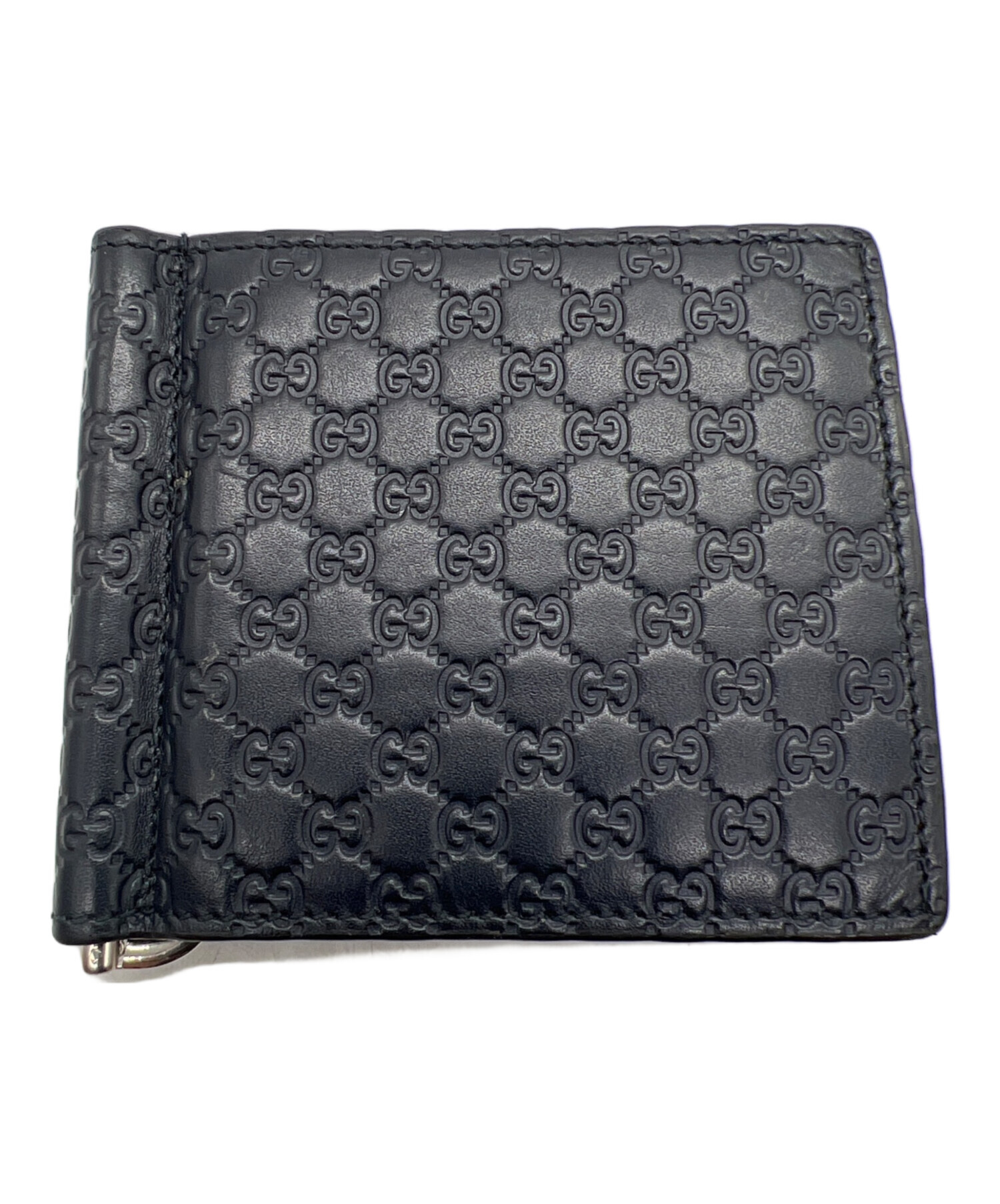 グッチ　マネークリップ 中古・古着通販】GUCCI (グッチ) マネークリップ ネイビー｜ブランド