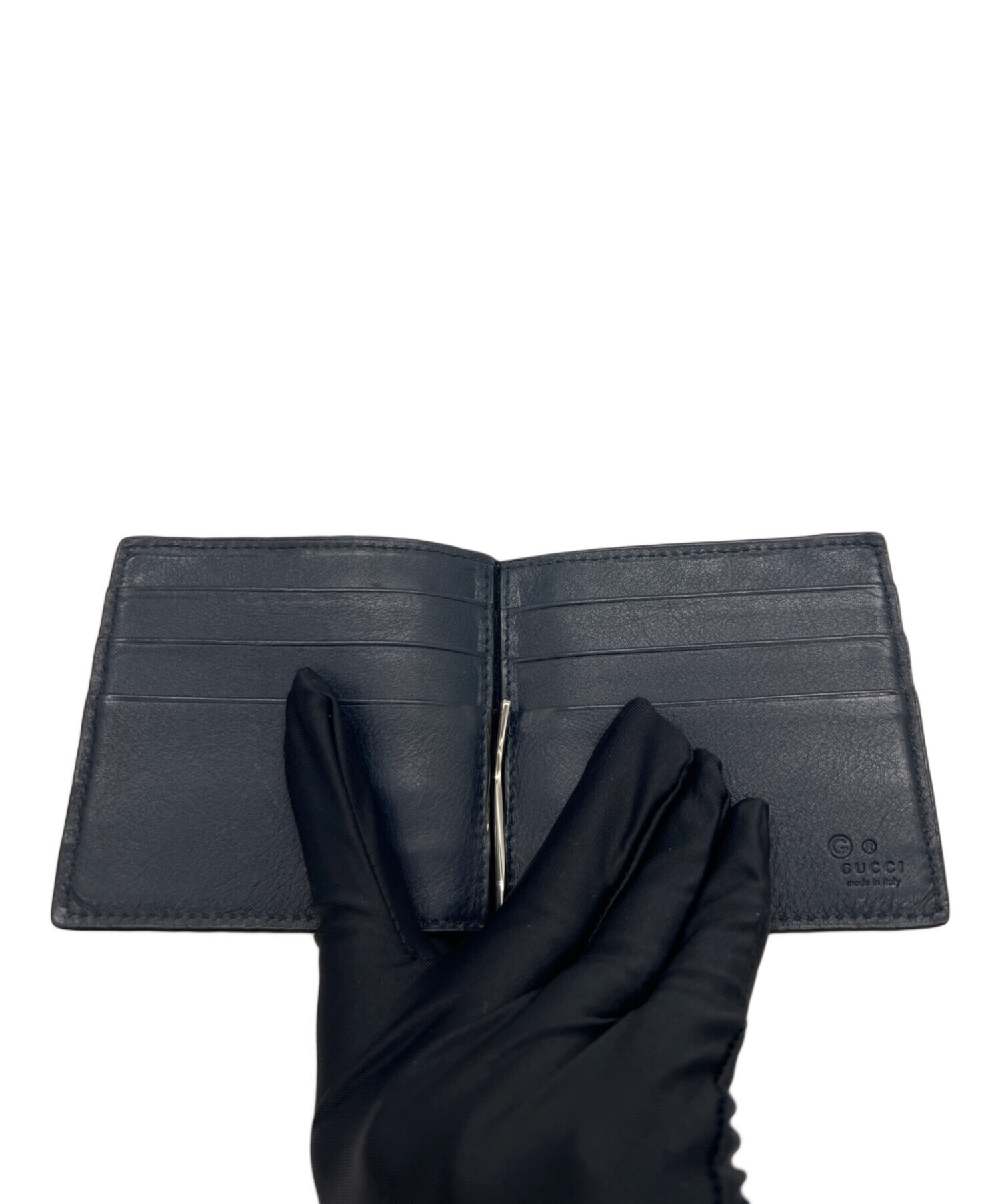 GUCCI ネイビー マネークリップ 中古・古着通販】GUCCI (グッチ) マネークリップ ネイビー