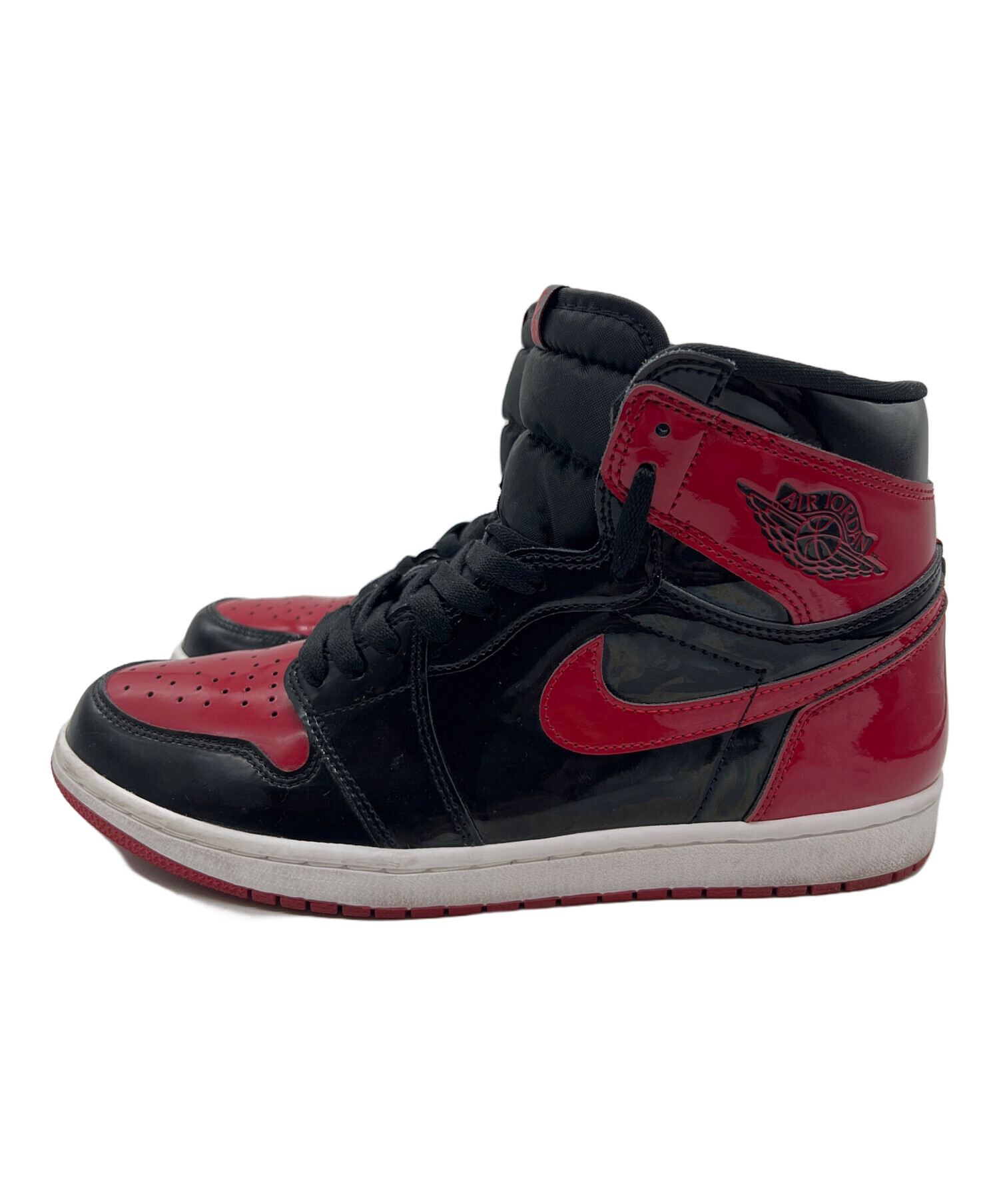 中古・古着通販】NIKE (ナイキ) ハイカットスニーカー レッド×ブラック 
