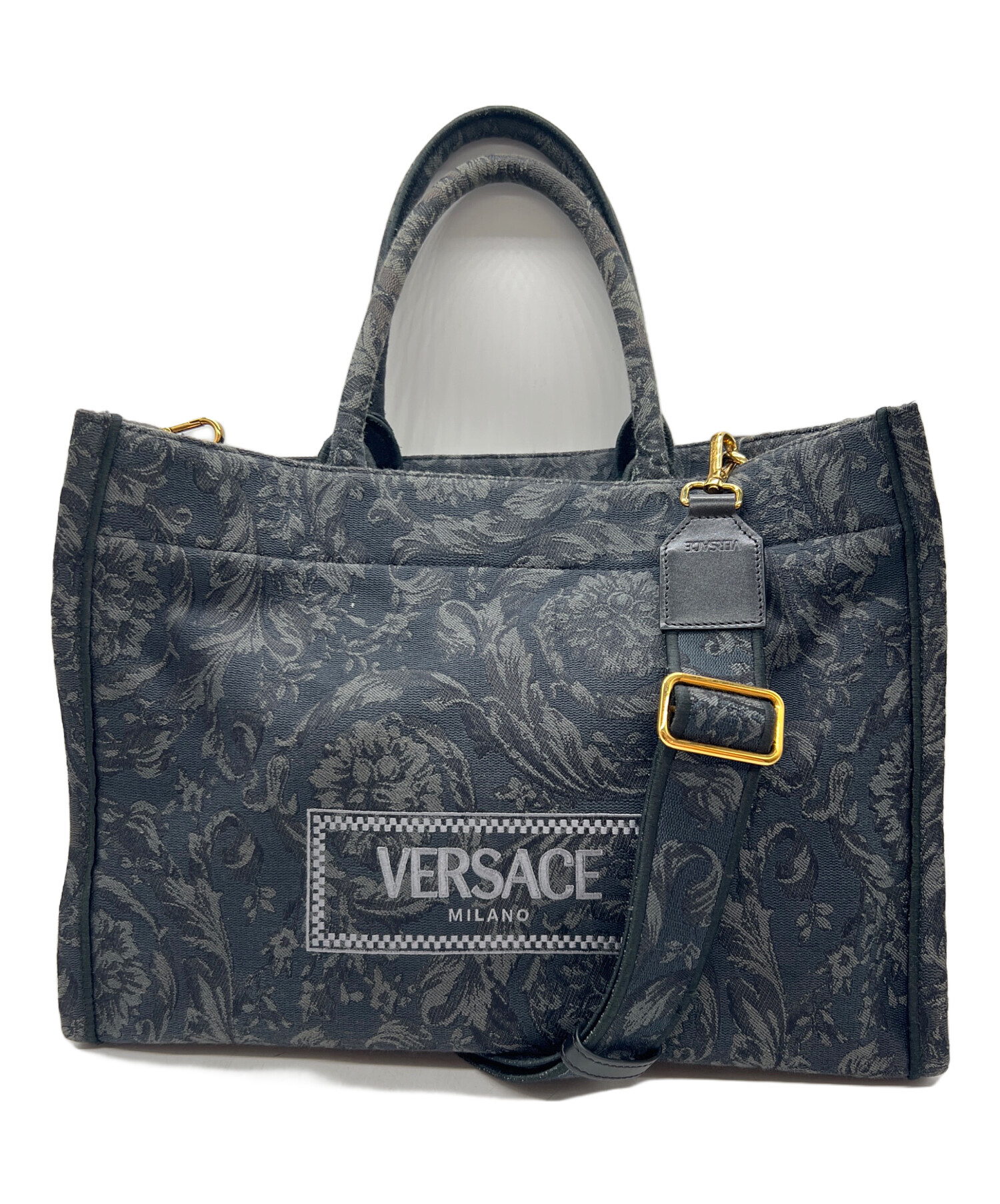中古・古着通販】VERSACE (ヴェルサーチェ) 2WAYバッグ ブラック 中古・古着通販】VERSACE (ヴェルサーチェ) 2WAYバッグ ブラック