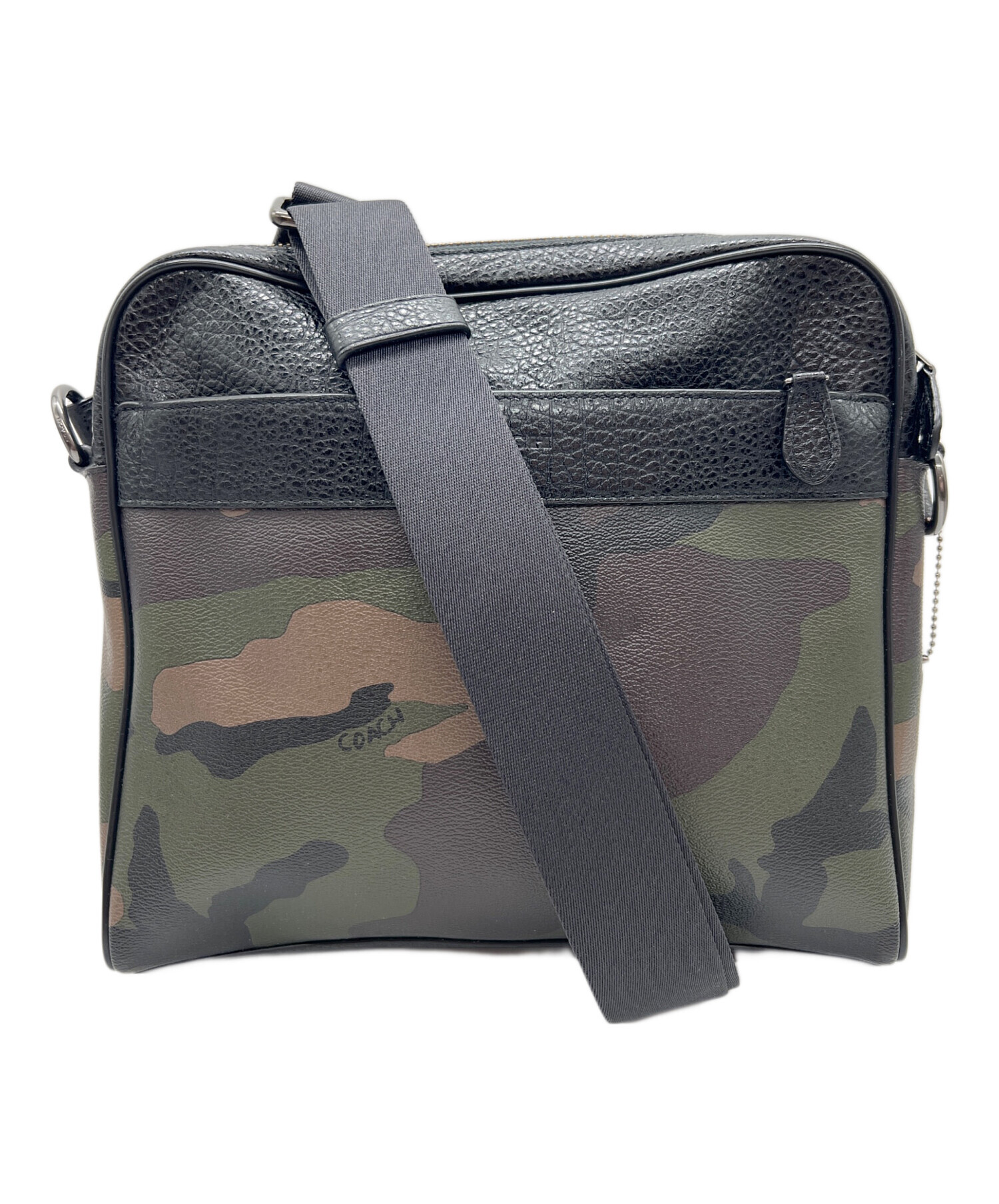 中古・古着通販】COACH (コーチ) ショルダーバッグ ブラック×オリーブ