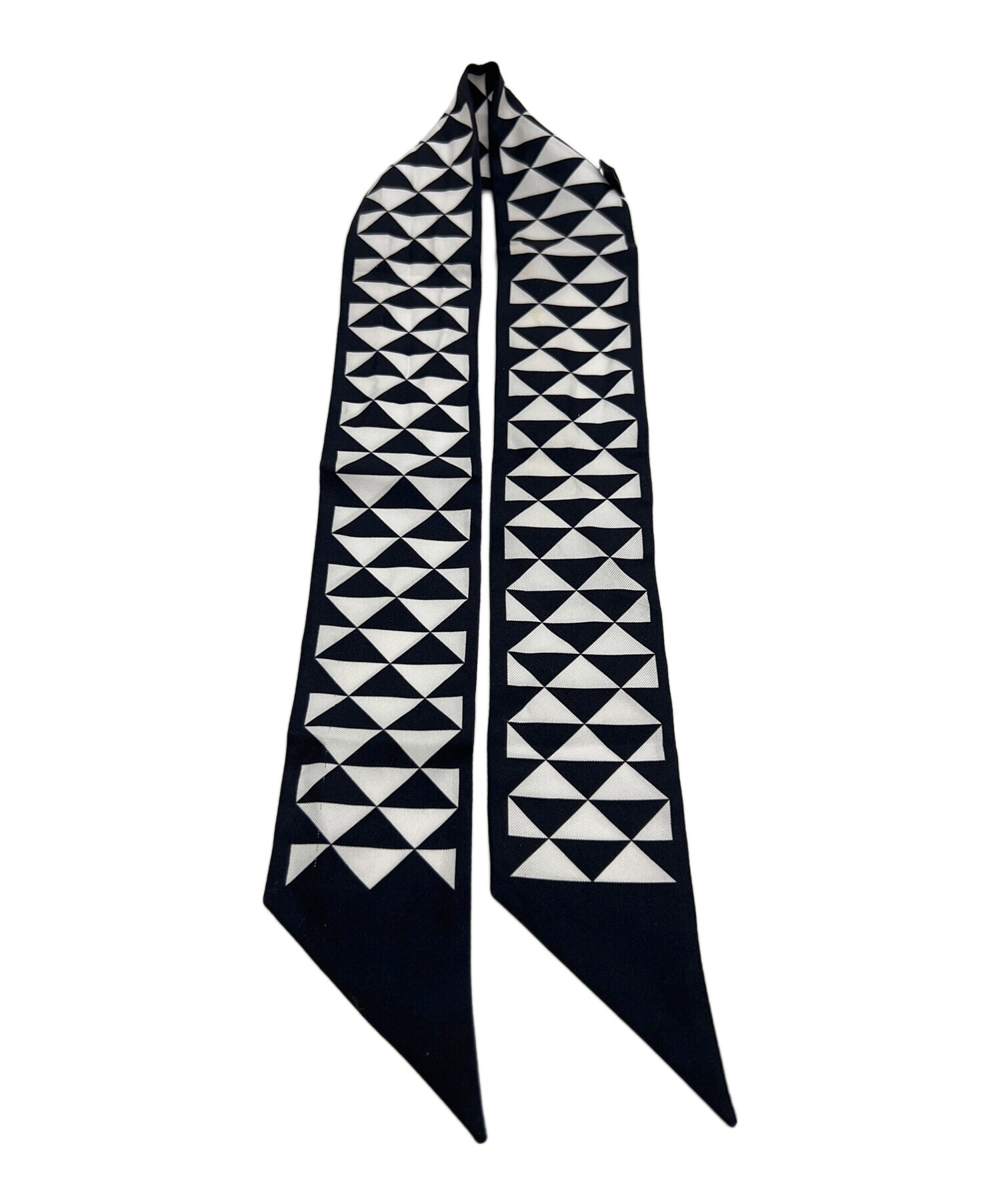 中古・古着通販】PRADA (プラダ) スカーフ ブラック×ホワイト