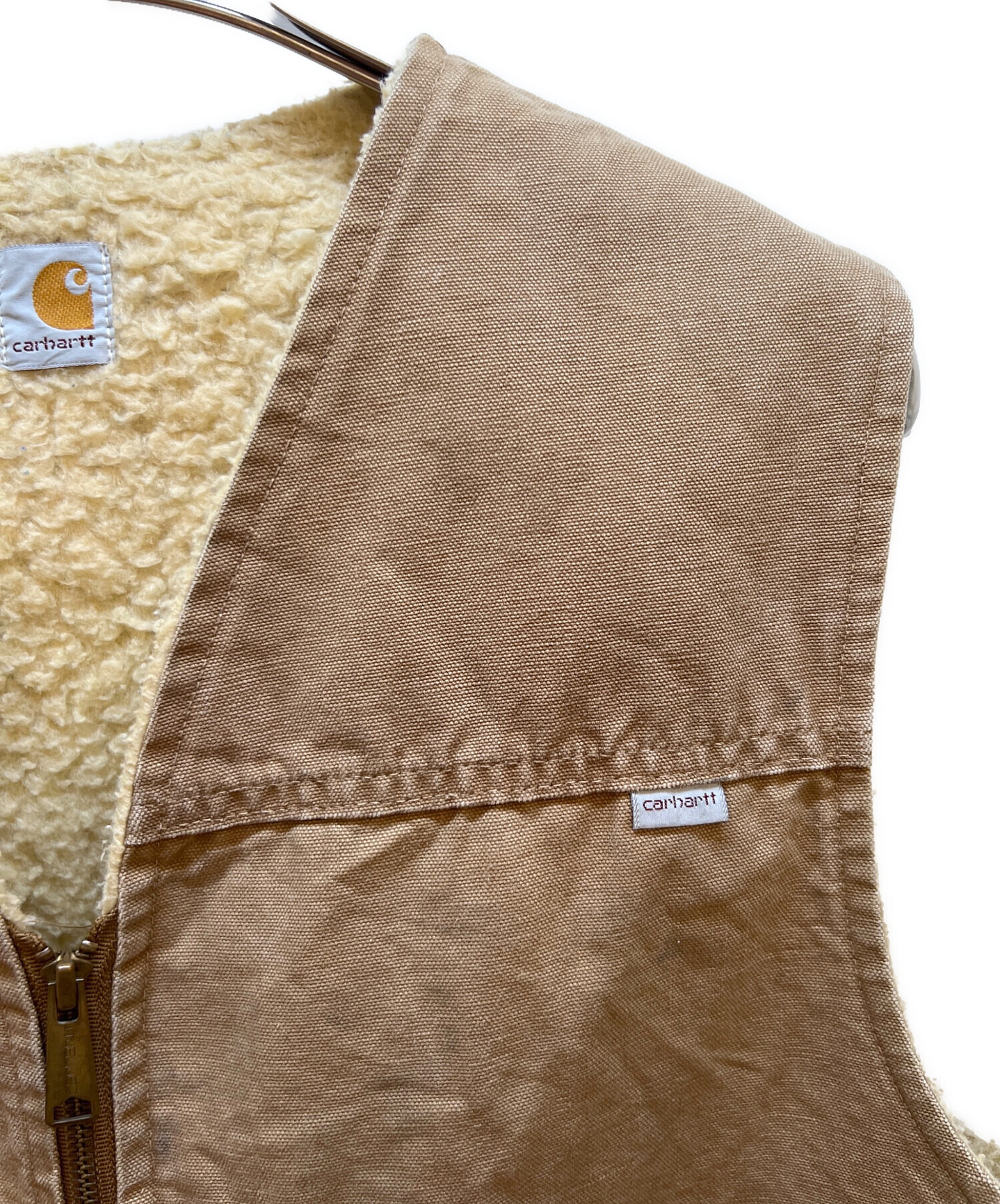 中古・古着通販】CarHartt (カーハート) ボアベスト ベージュ