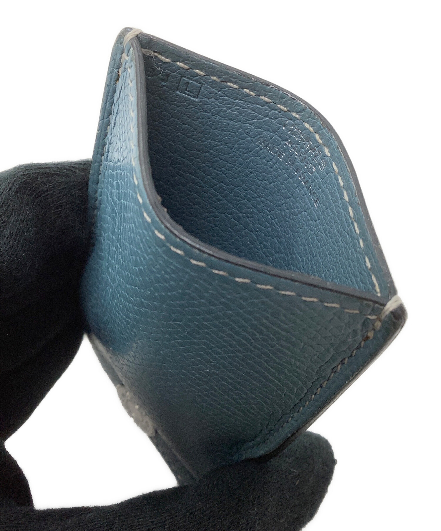 HERMES アクアブルー ケース 新品 エルメス ミニフォトケース 写真ケース アクア系 ベビーブルー