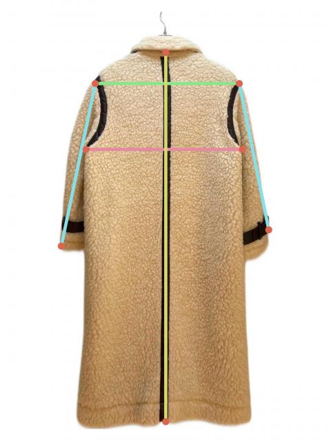 アンスクリア　ボアロングコート　サイズ38 中古・古着通販】INSCRIRE (アンスクリア) ロングB-3コート ベージュ