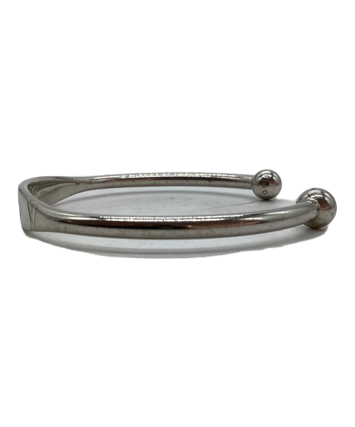 LOUIS VUITTON シルバーバングル 【美品】 中古・古着通販】LOUIS VUITTON (ルイ ヴィトン) バングル シルバー