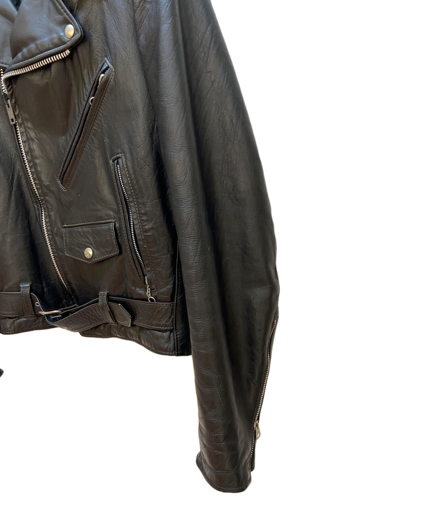 中古・古着通販】EXCELLED (エクセル) レザージャケット ブラック