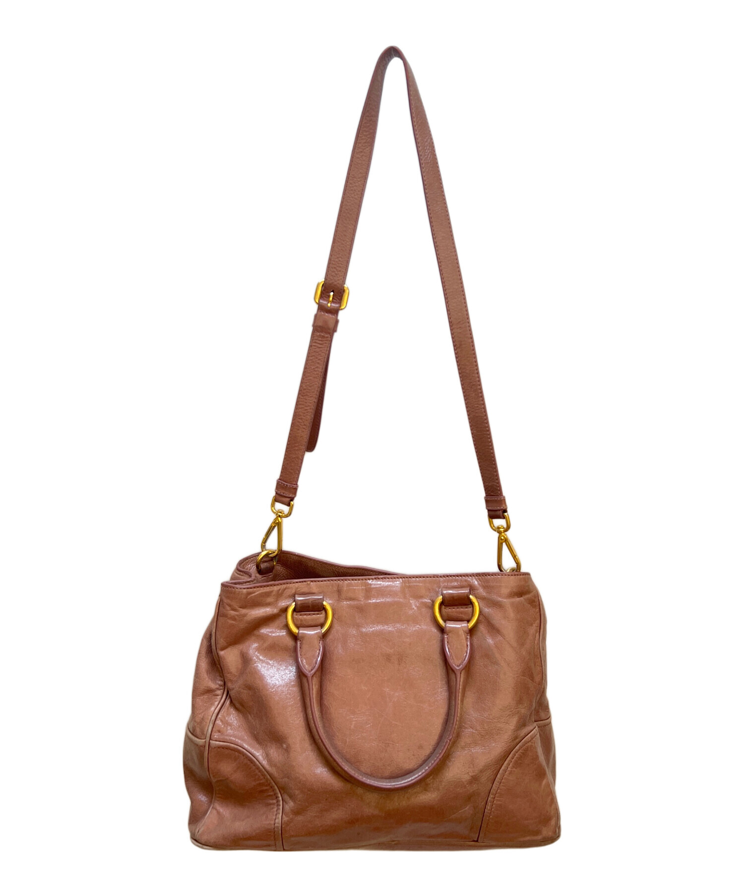 中古・古着通販】PRADA (プラダ) トートバッグ ブラウン｜ブランド 