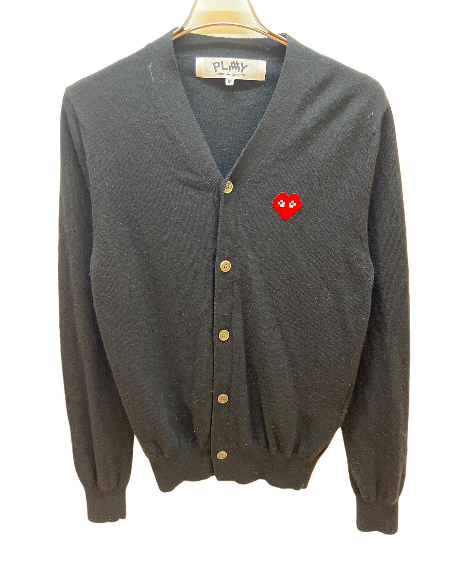 定価33000円　PLAY COMME des GARCONS カーディガン PLAY コムデギャルソン カーディガン レディース ブラック M (COMME