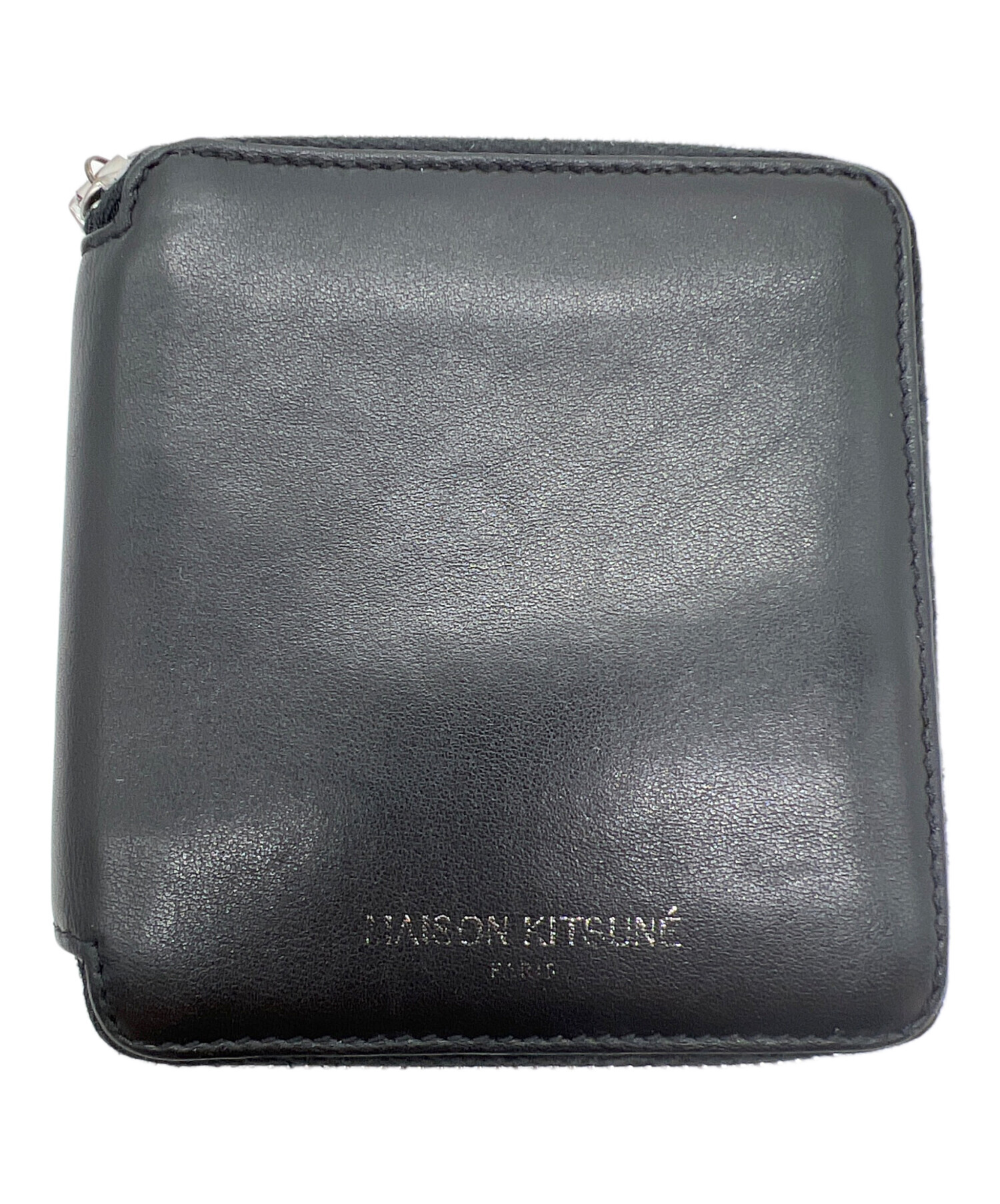 中古・古着通販】maison kitsune (メゾンキツネ) 2つ折り財布 ブラック