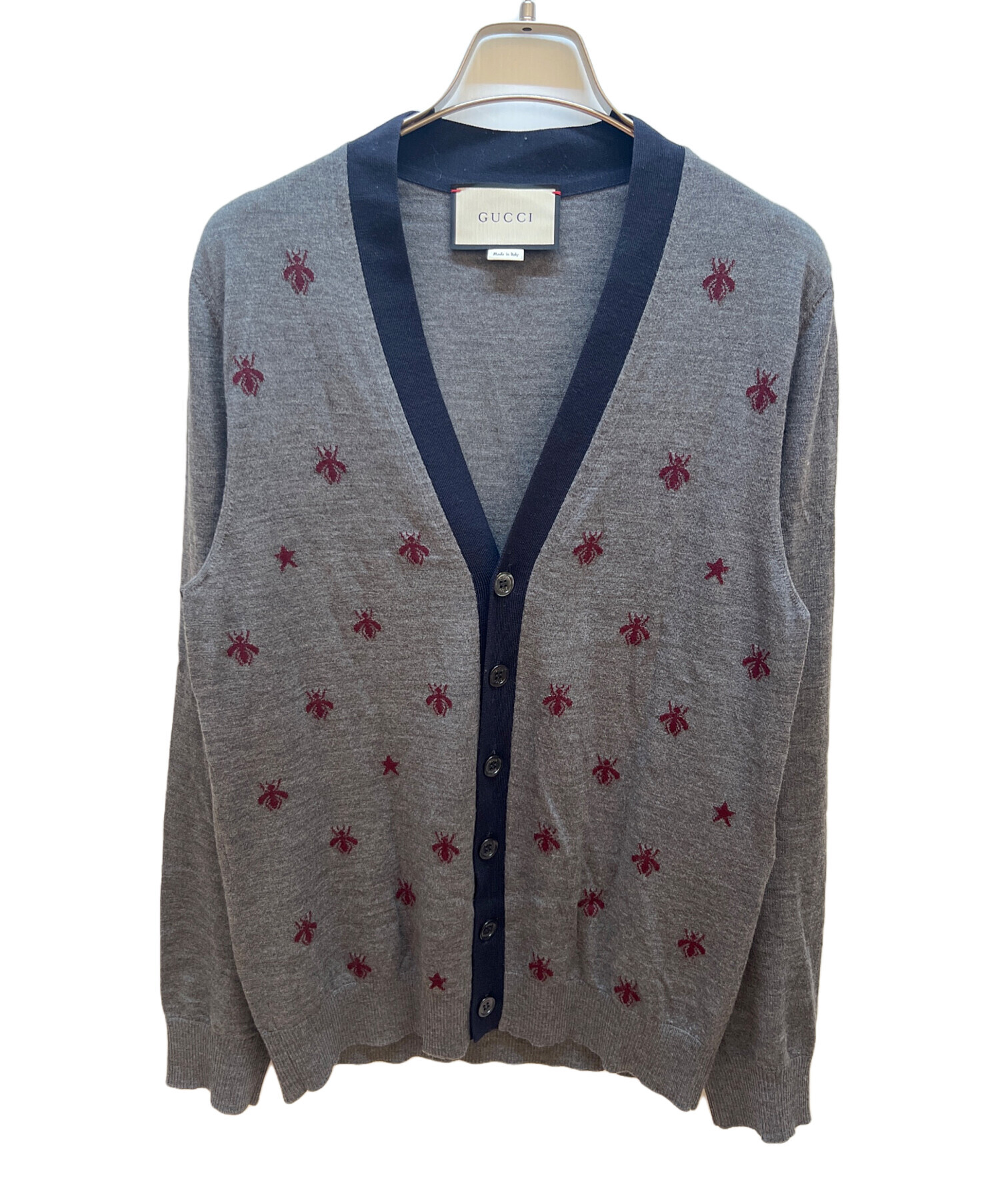 中古・古着通販】GUCCI (グッチ) カーディガン グレー サイズ:M