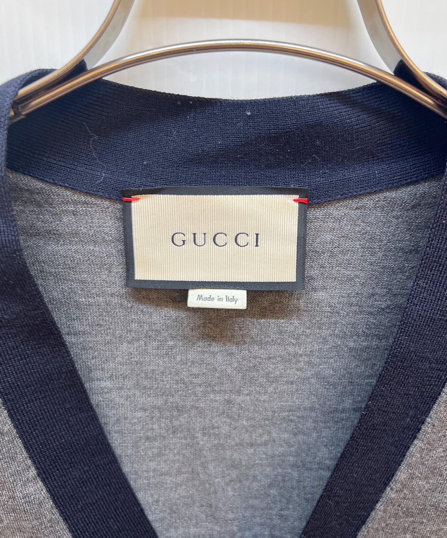 中古・古着通販】GUCCI (グッチ) カーディガン グレー サイズ:M