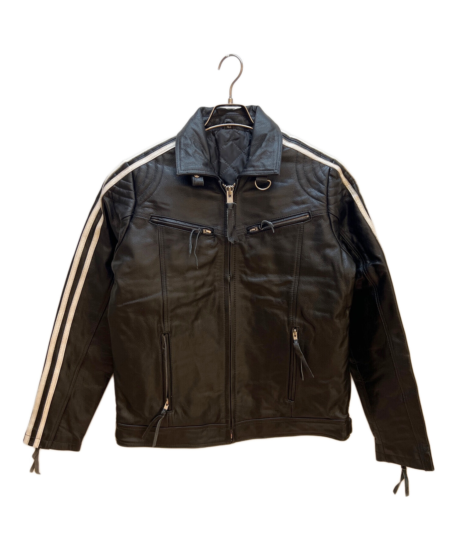 Freeclom フリークロム カウレザー レザージャケット 42 中古・古着通販】Freeclom (フリークロム) レザーライダースジャケット