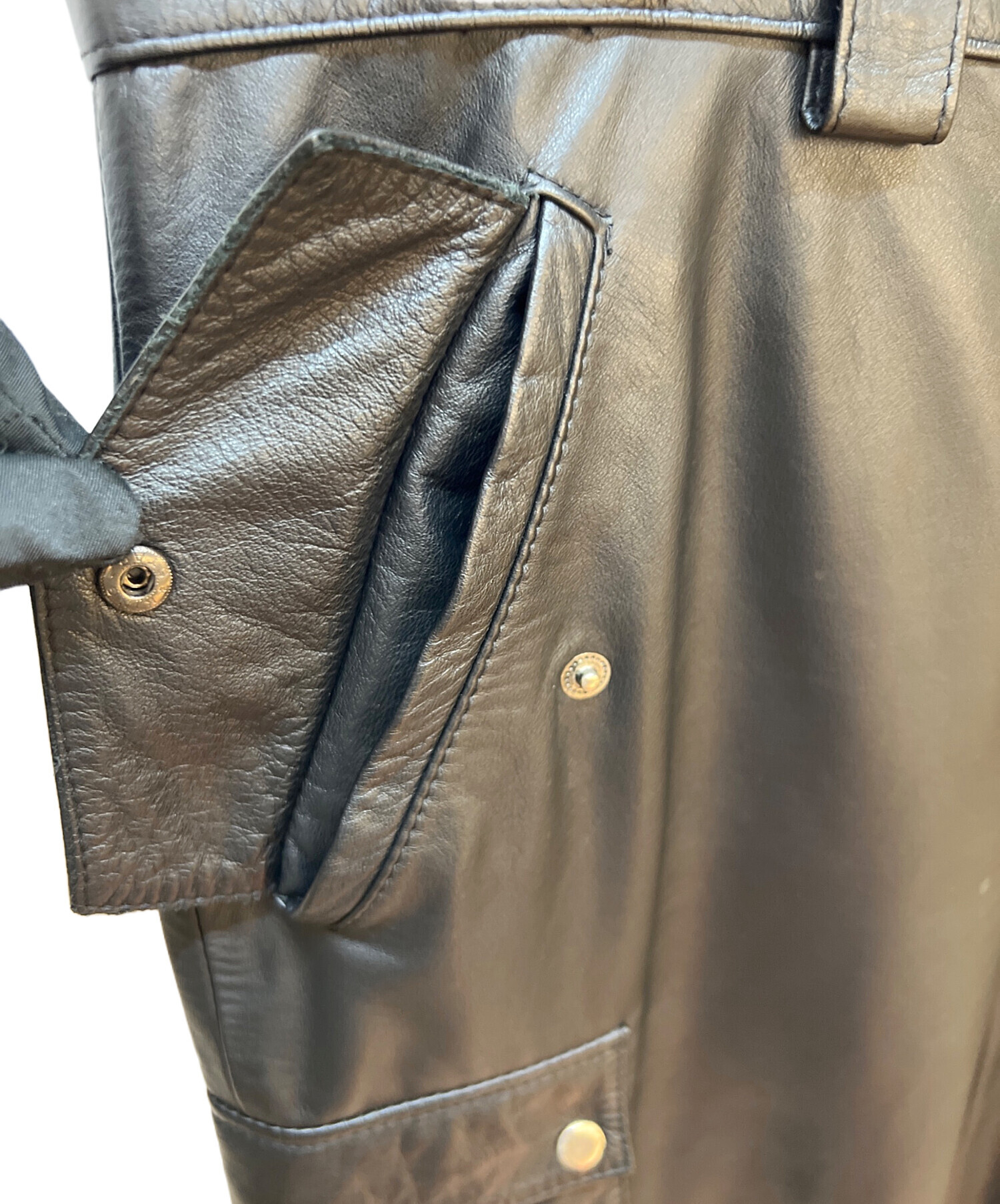 TRICKY レザーパンツ LLサイズ バイク用 中古・古着通販】TRICKY (トリッキー) レザーパンツ ブラック サイズ