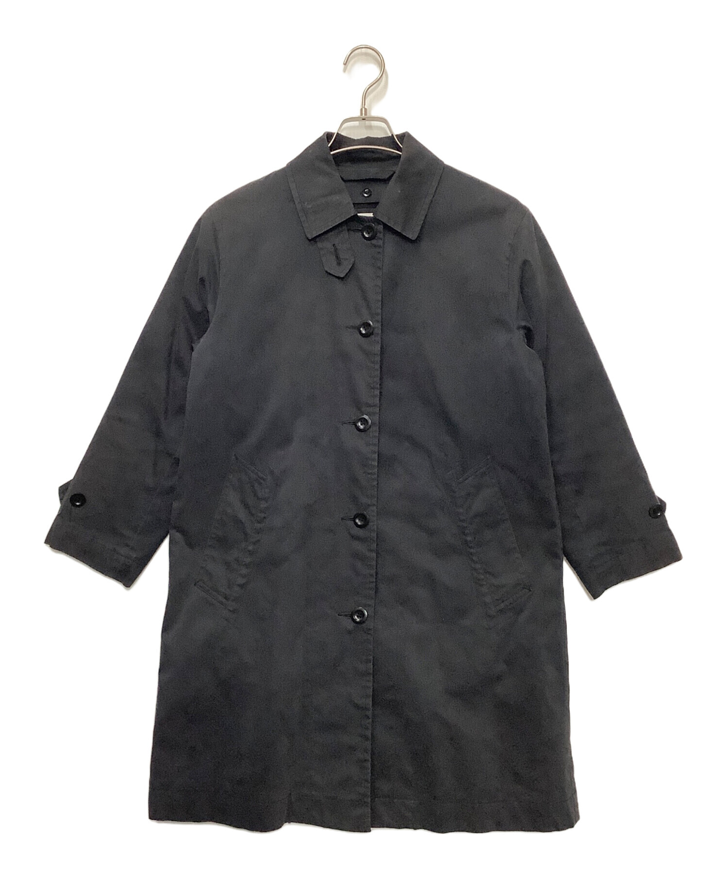 中古・古着通販】MHL (エムエイチエル) ステンカラーコート ブラック