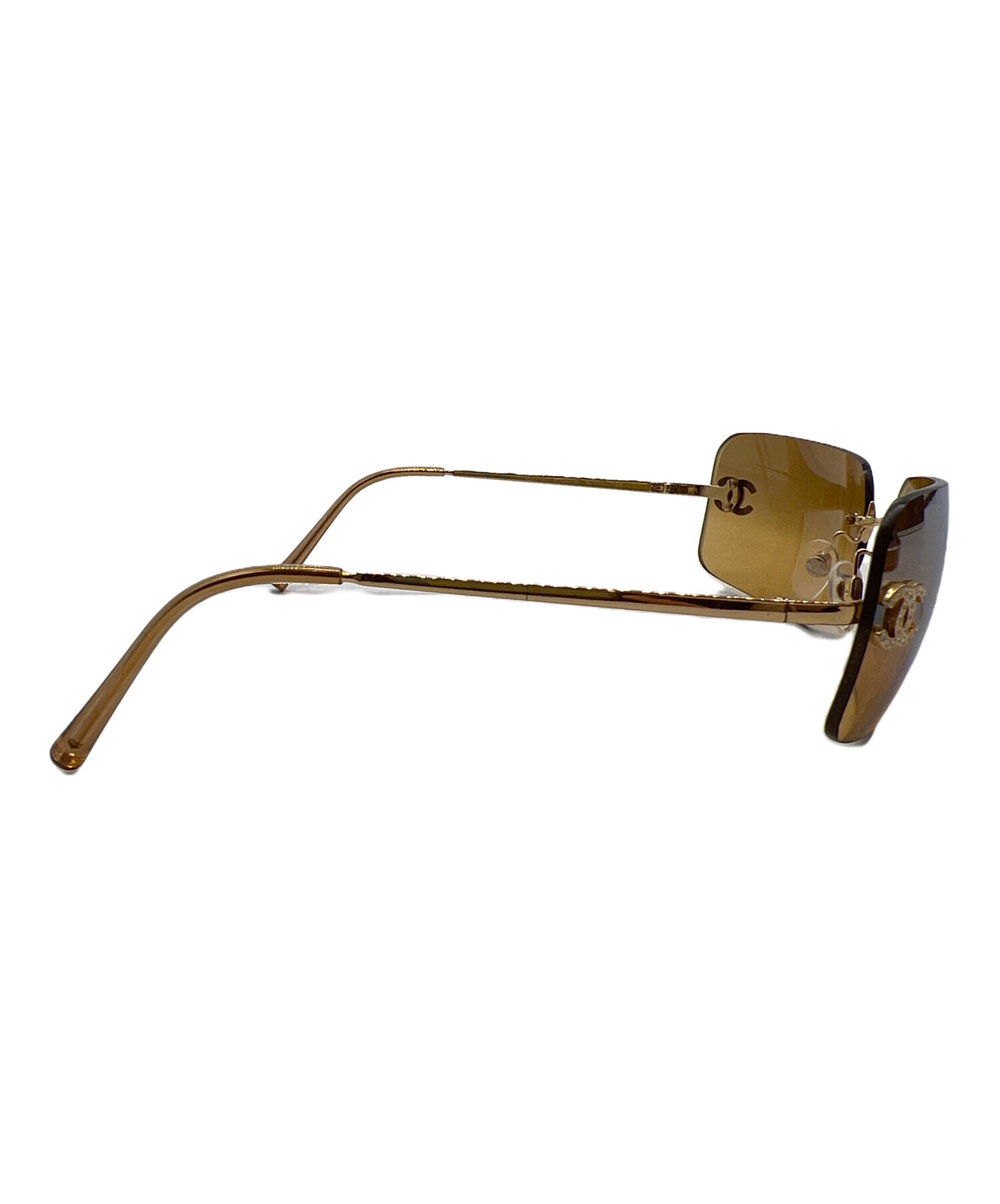 中古・古着通販】CHANEL (シャネル) サングラス ゴールド サイズ:62 17