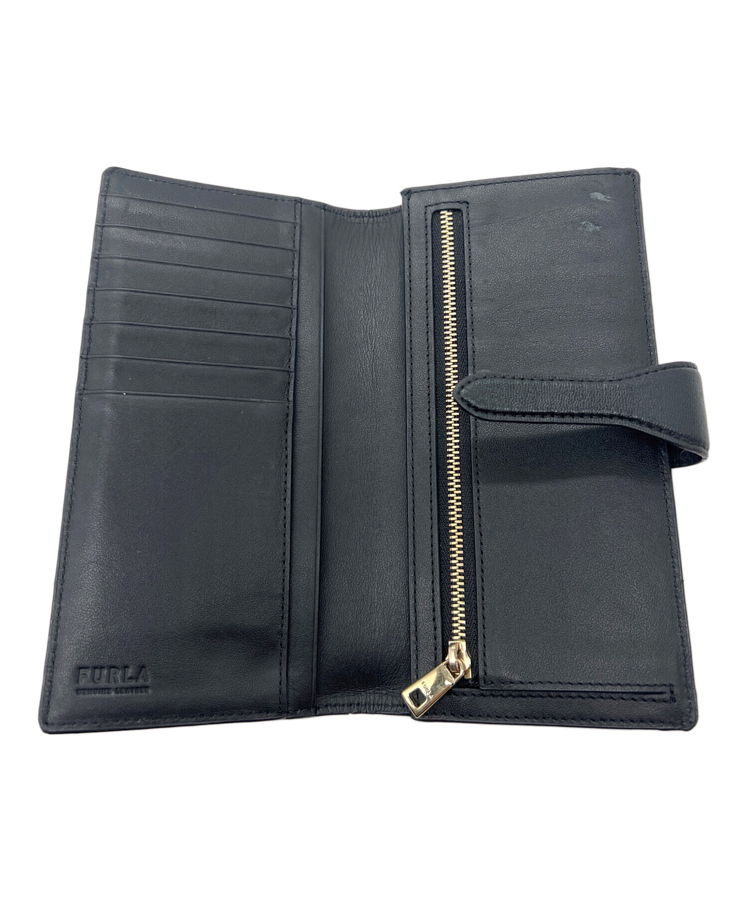 中古・古着通販】FURLA (フルラ) 長財布 ブラック｜ブランド・古着通販