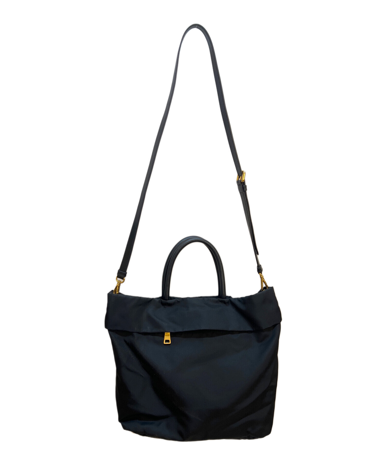 レア！正規品プラダ 2way 中古・古着通販】PRADA (プラダ) 2WAYバッグ ブラック｜ブランド・古着