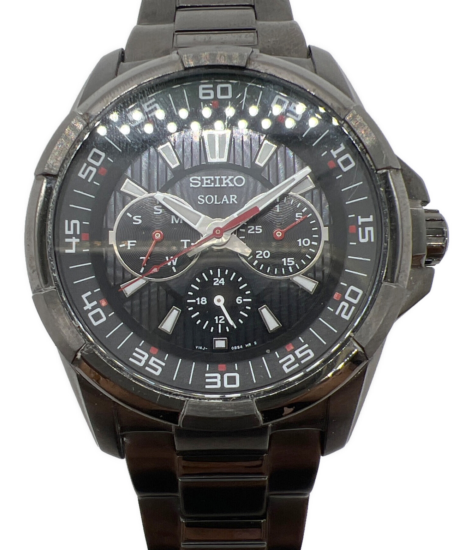 中古・古着通販】SEIKO (セイコー) クロノグラフ ブラック×レッド