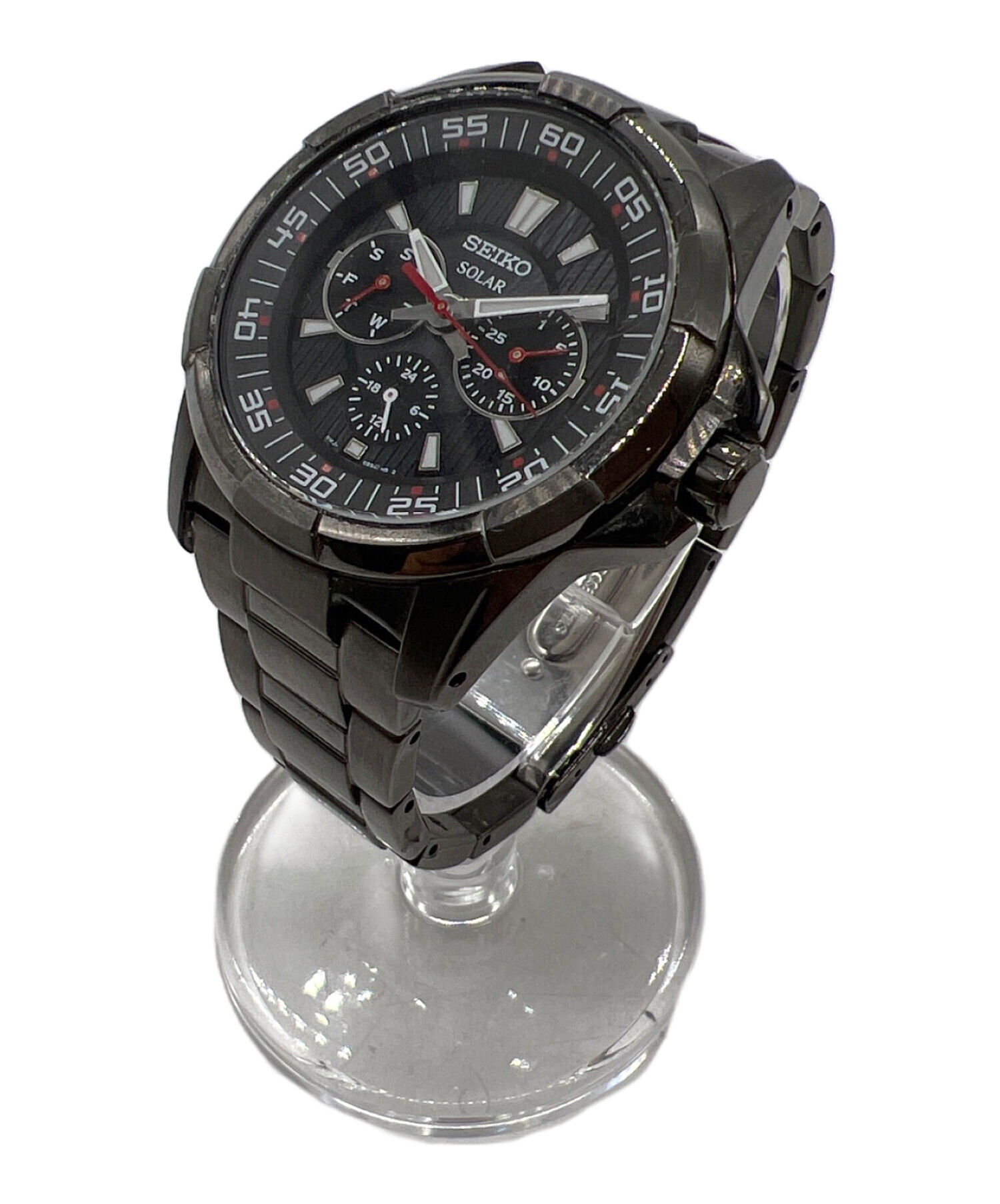 中古・古着通販】SEIKO (セイコー) クロノグラフ ブラック×レッド