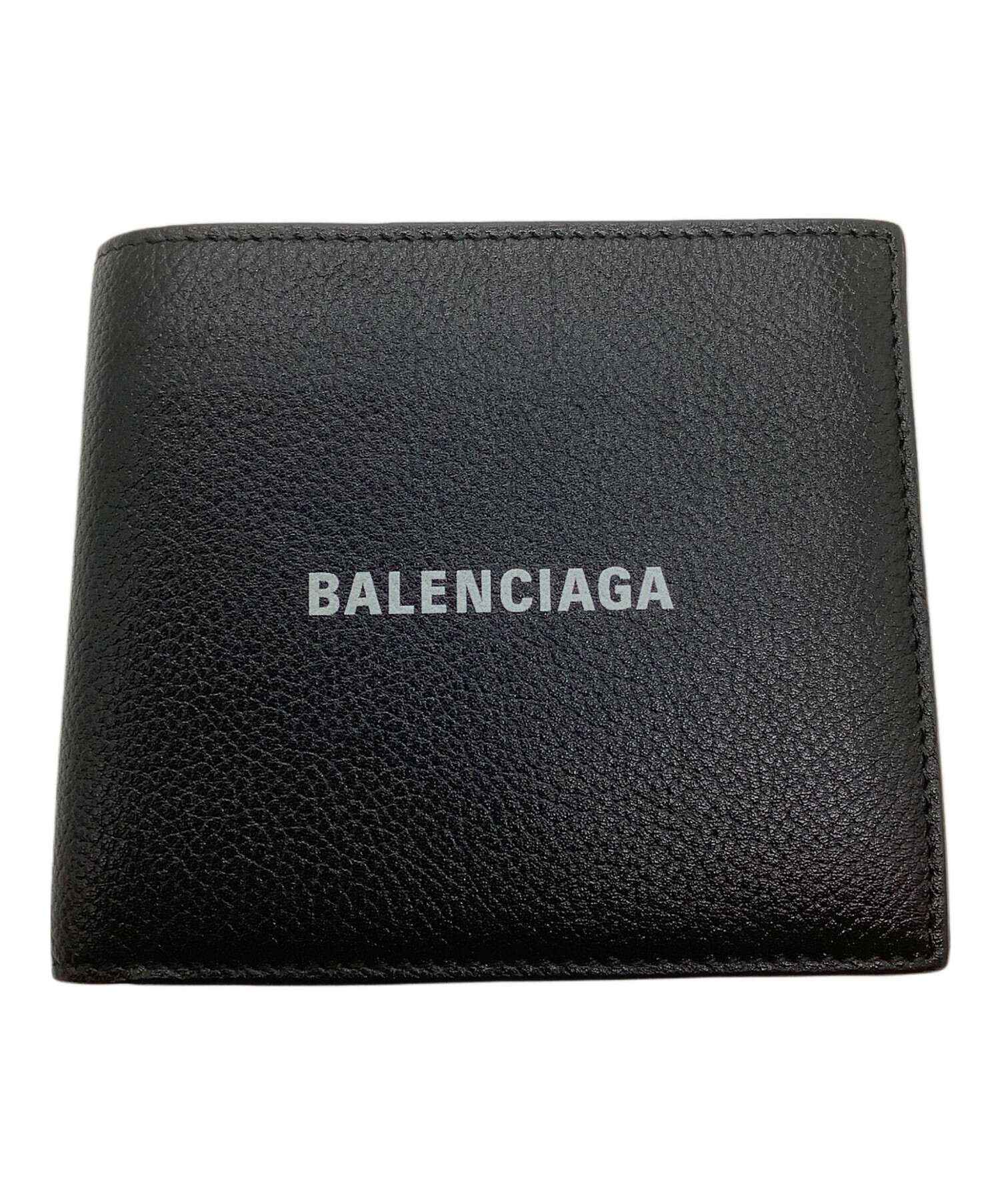 中古・古着通販】BALENCIAGA (バレンシアガ) 2つ折り財布 ブラック 