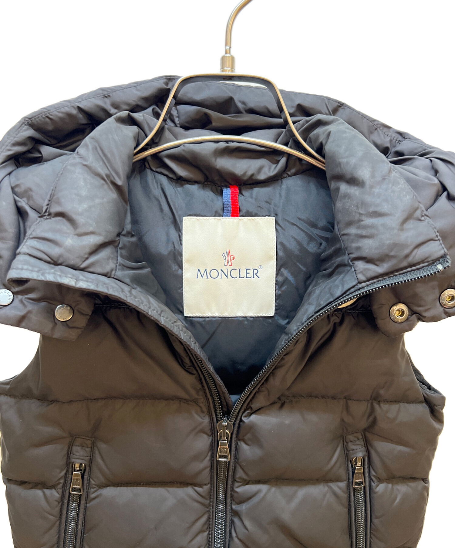 中古・古着通販】MONCLER (モンクレール) ダウンベスト ブラック 