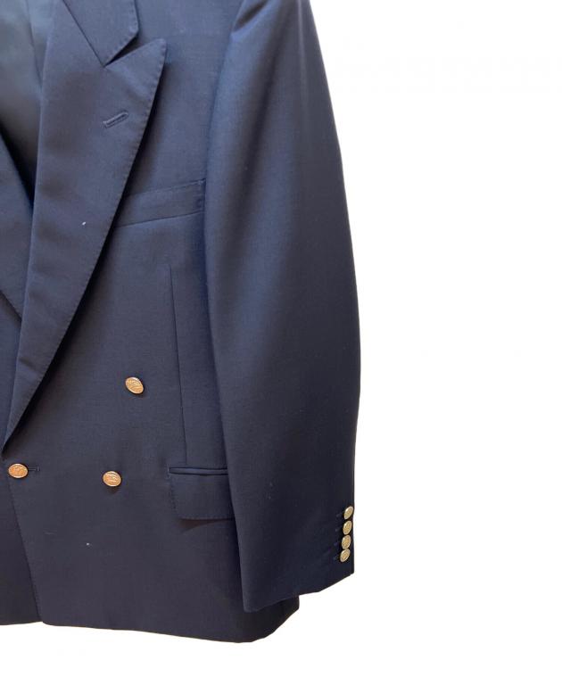 Burberry ダブルブレスト　セットアップ　スーツ　ネイビー　AB6 XL Burberrys バーバリーズ ダブル スーツ セットアップ 金ボタン紺ブレ