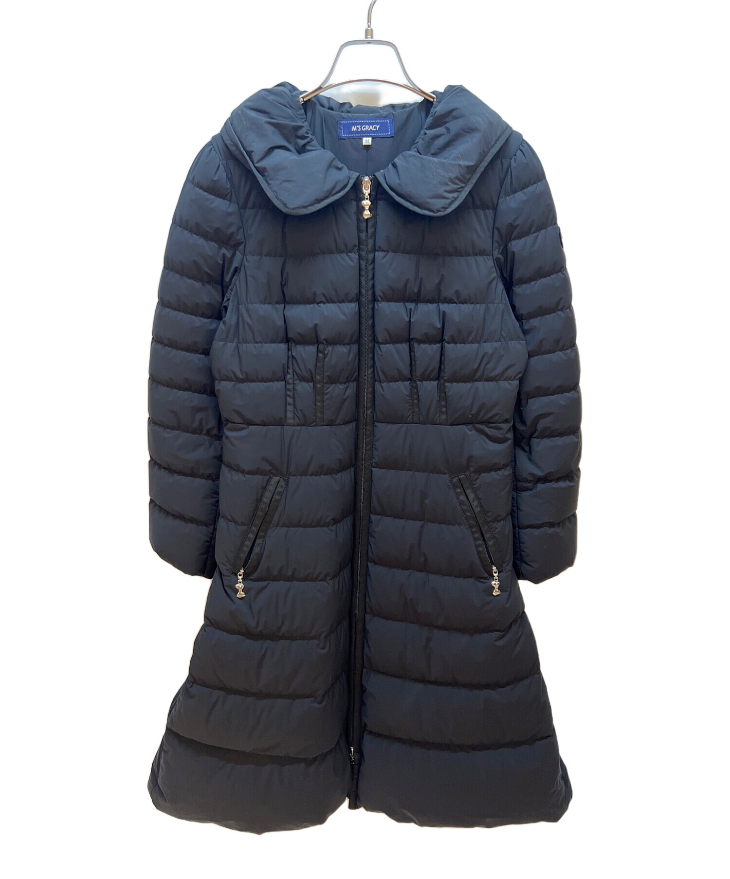 M'S GRACY エムズグレイシー ネイビー ダウン　ロングコート 38 中古・古着通販】M'S GRACY (エムズグレイシー) ダウンコート ブラック