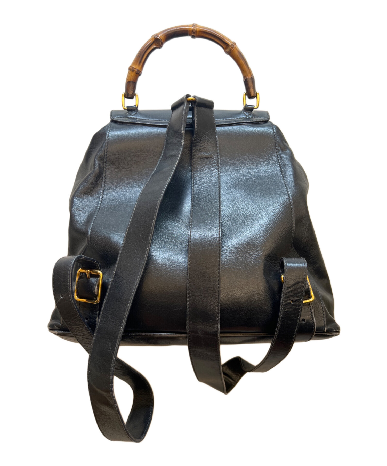 中古・古着通販】GUCCI (グッチ) バンブーリュック ブラック｜ブランド