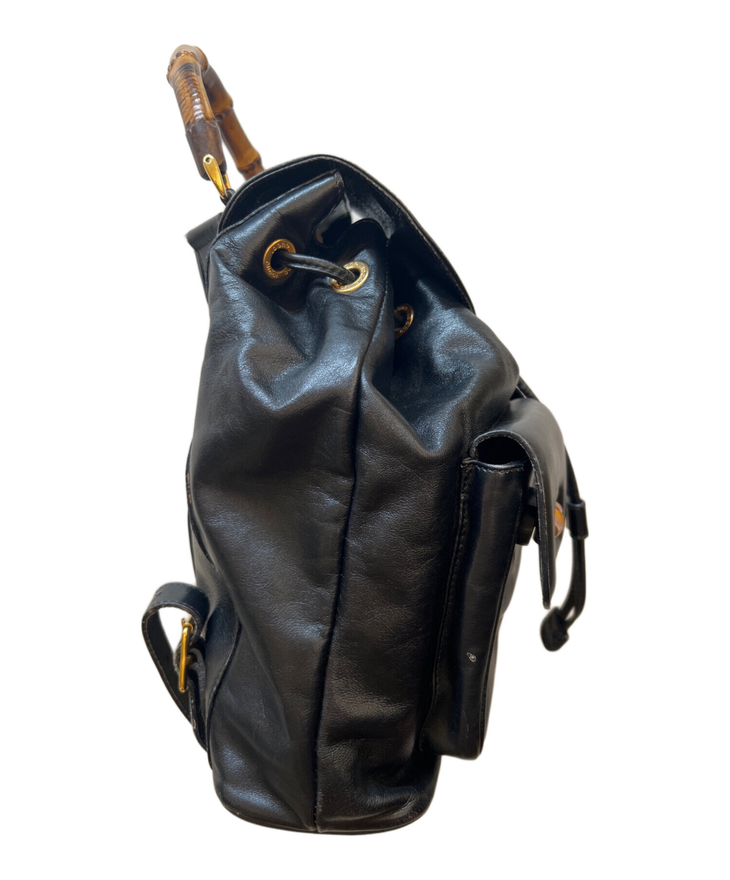中古・古着通販】GUCCI (グッチ) バンブーリュック ブラック｜ブランド