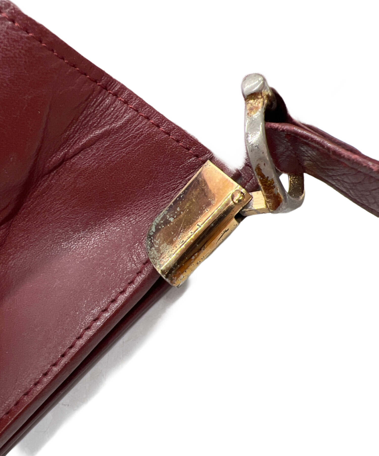 中古・古着通販】Cartier (カルティエ) ショルダーバッグ ワインレッド