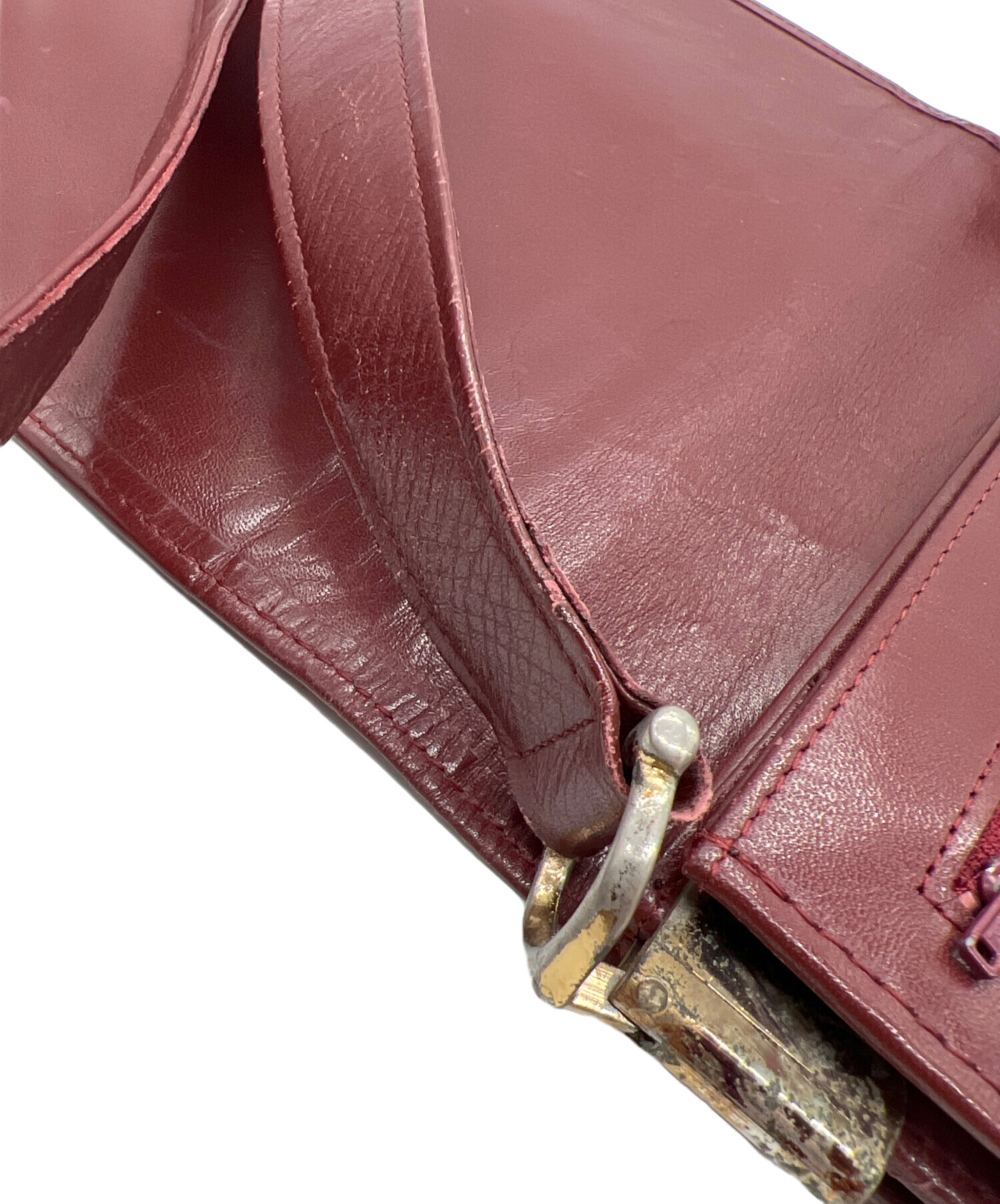 中古・古着通販】Cartier (カルティエ) ショルダーバッグ ワインレッド